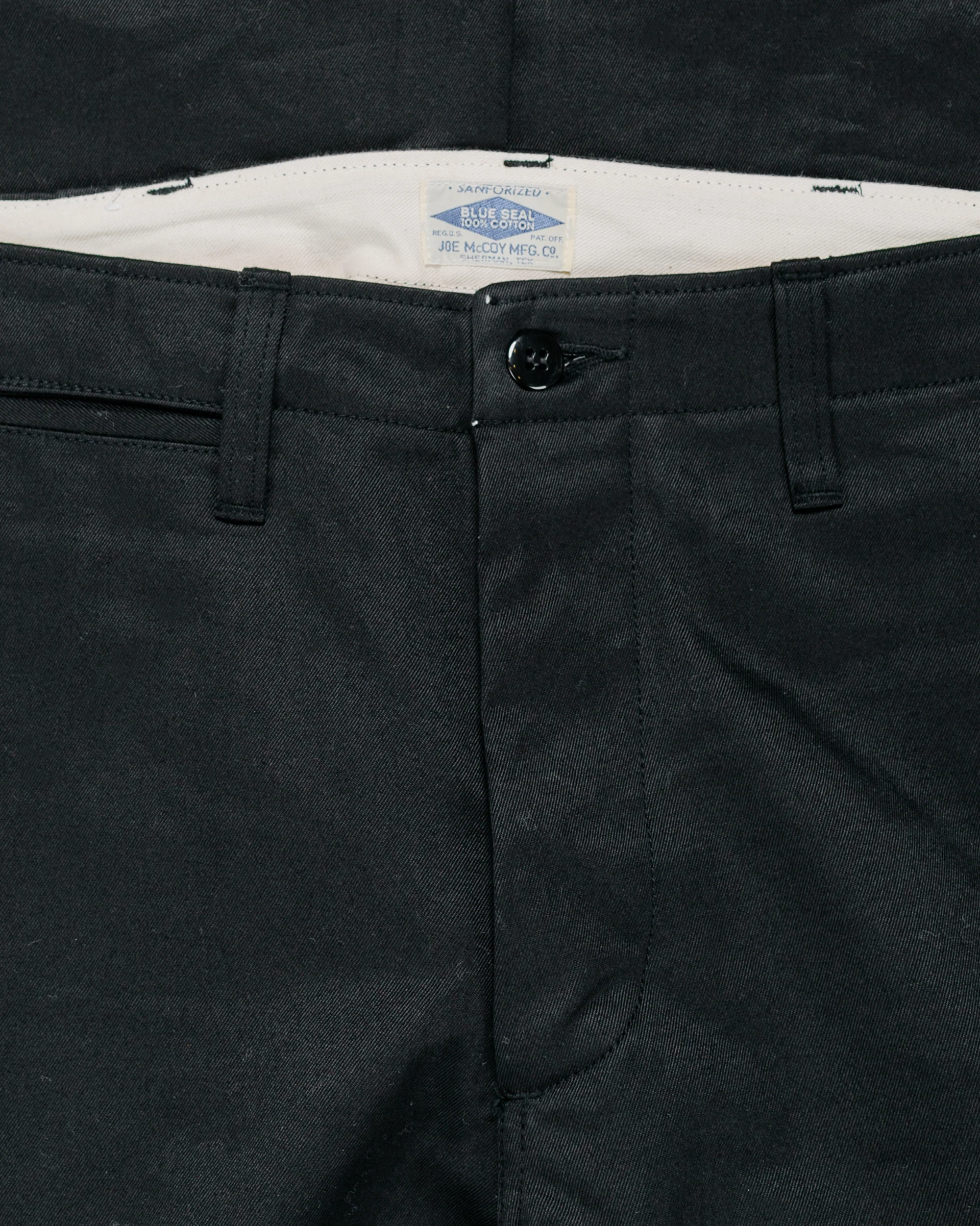 The Real McCoy's MP19010 Blue Seal Chino Trousers Black - Image 5