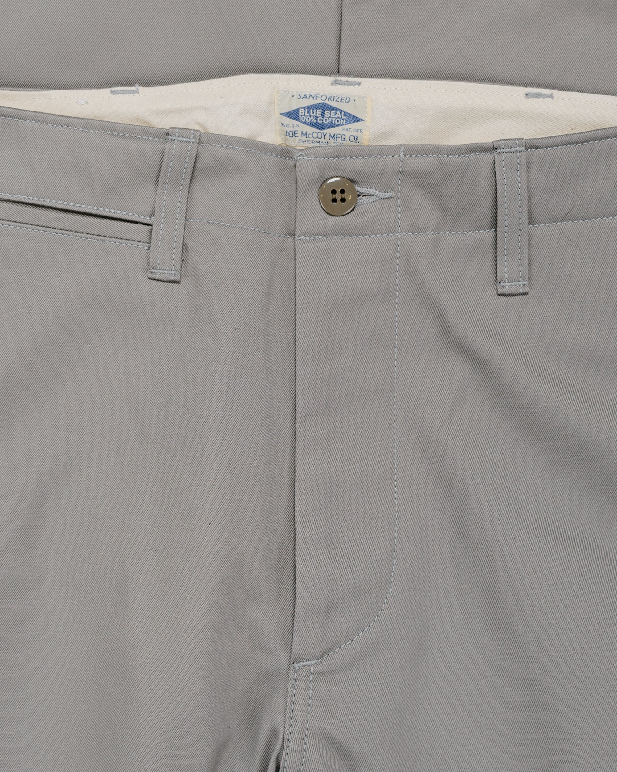 The Real McCoy's MP19010 Blue Seal Chino Trousers Medium Gray - Image 5