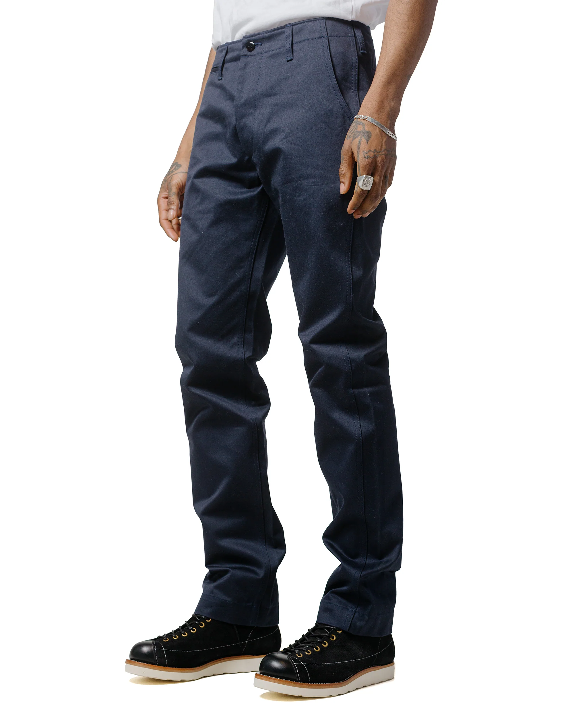 The Real McCoy's MP19010 Blue Seal Chino Trousers Navy - Image 2