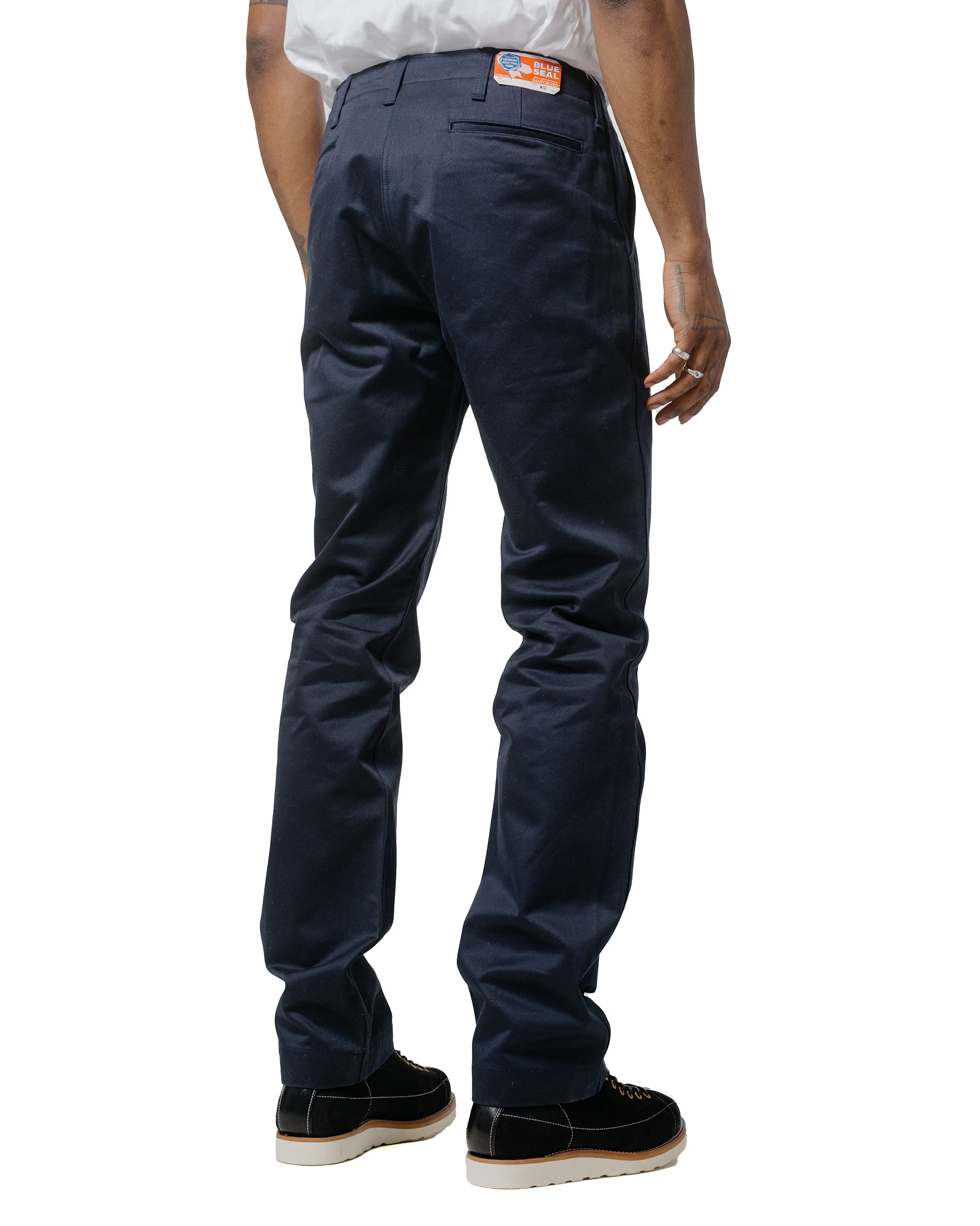 The Real McCoy's MP19010 Blue Seal Chino Trousers Navy - Image 3