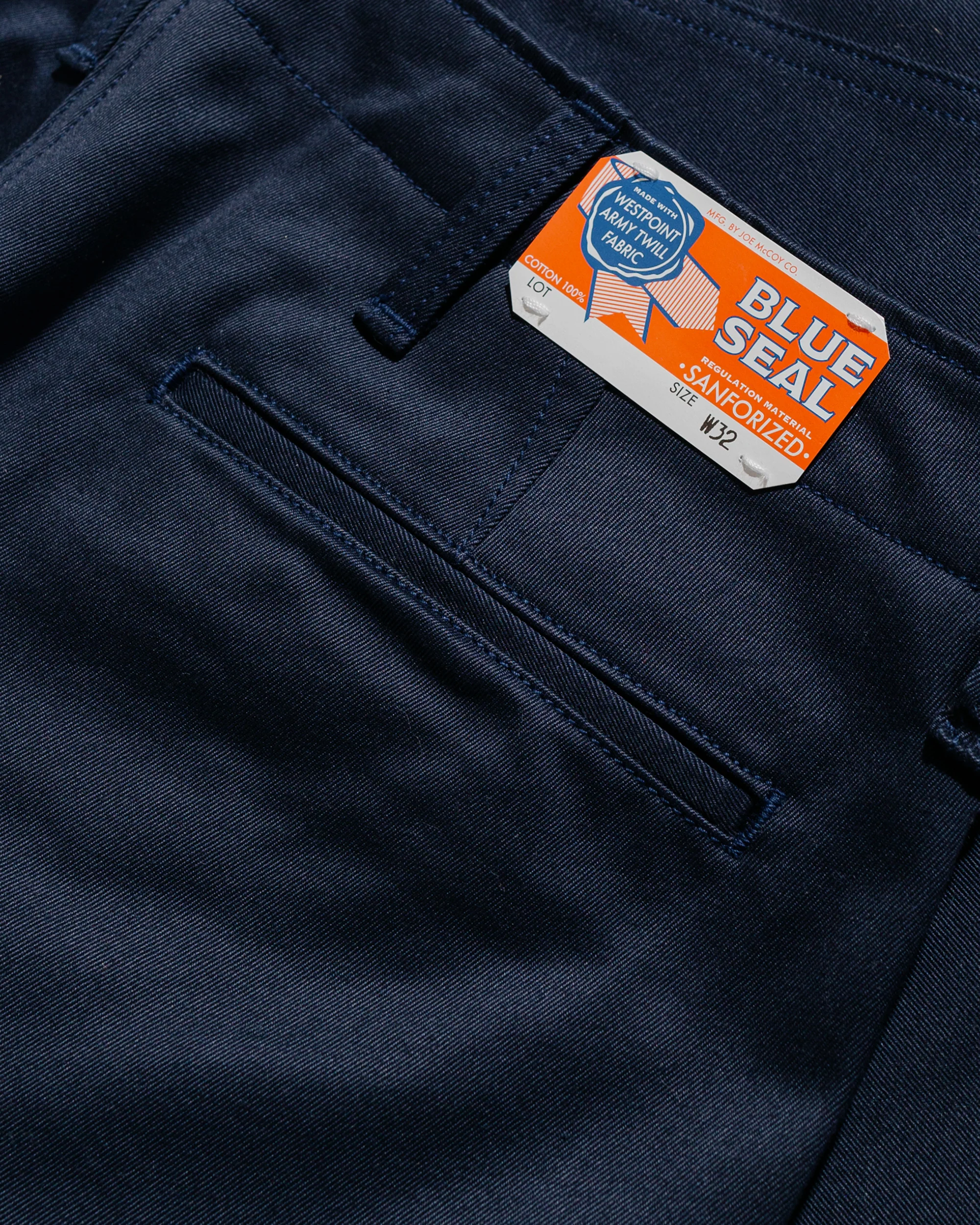 The Real McCoy's MP19010 Blue Seal Chino Trousers Navy - Image 6