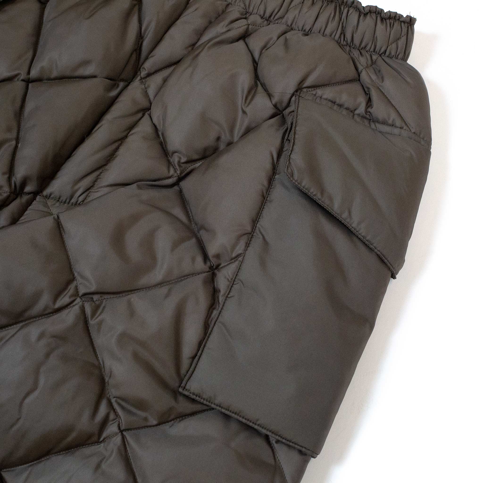 The Real McCoy's MP20105 Nylon Quilted Down Trousers Olive - Image 3