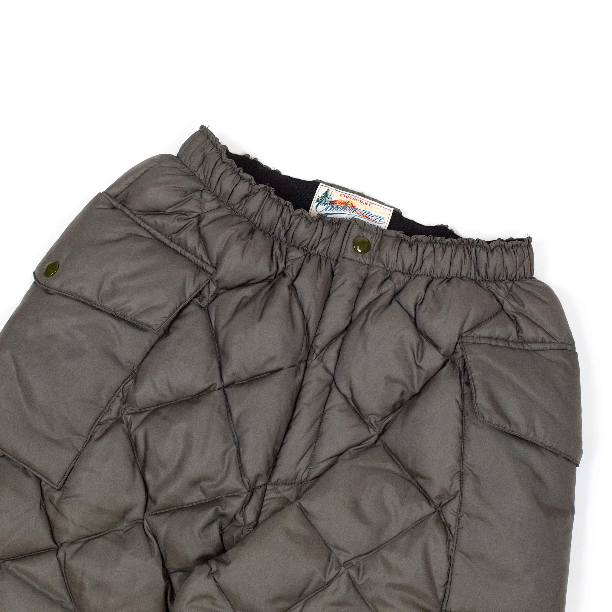 The Real McCoy's MP20105 Nylon Quilted Down Trousers Olive - Image 4