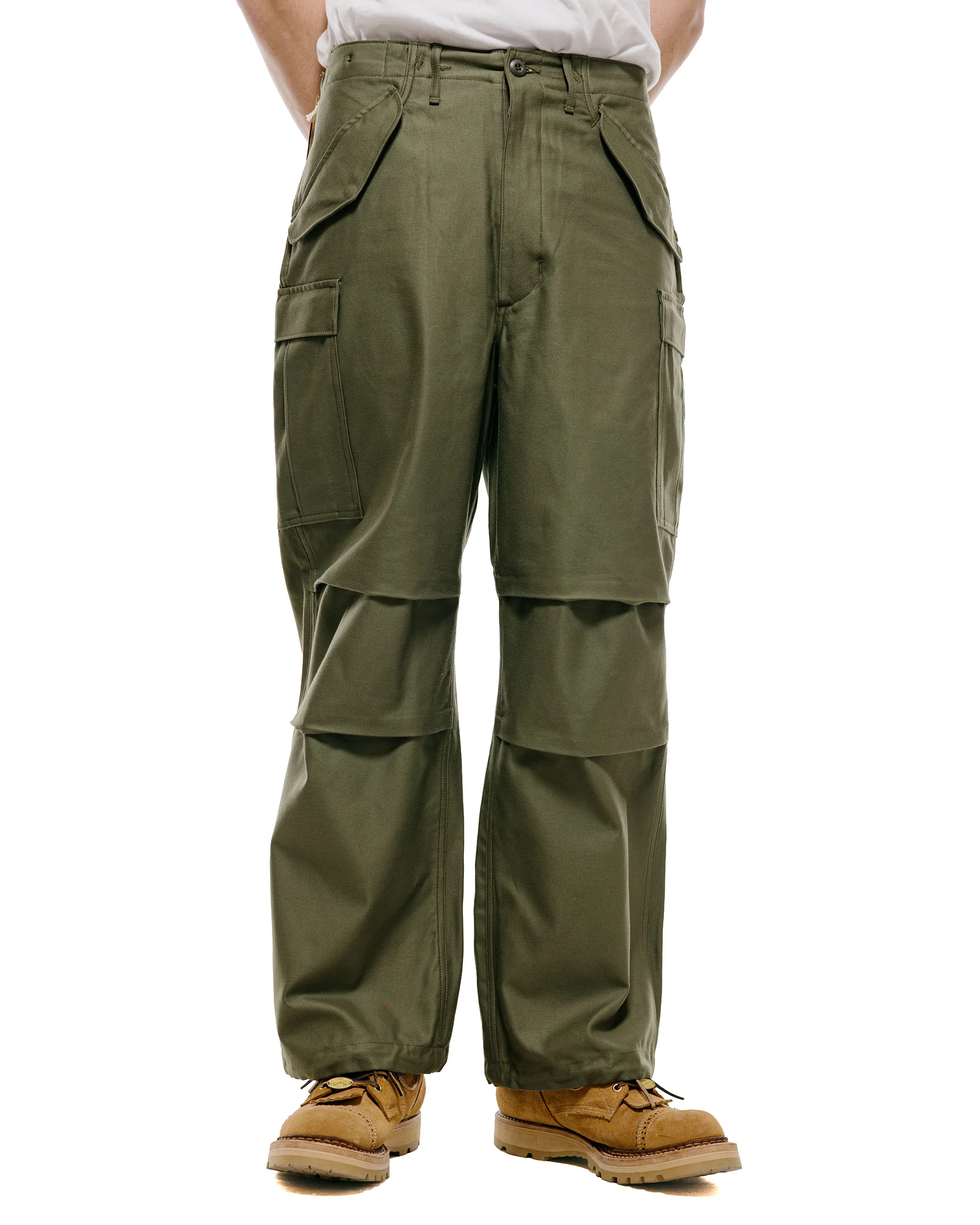 The Real McCoy's MP22101 Trousers, Men's, Field, M-65 Olive - Image 2
