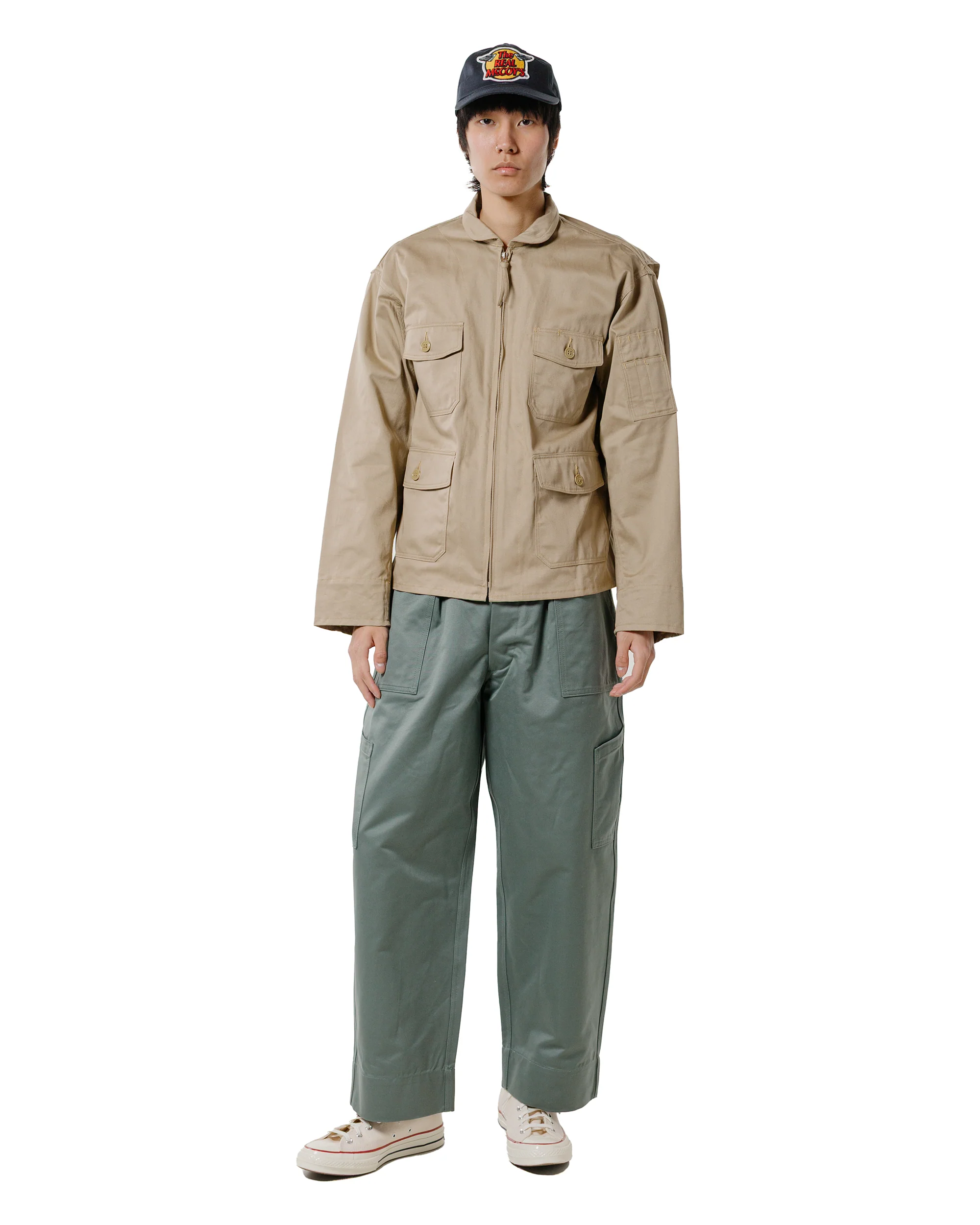 The Real McCoy's MP22103 Trousers, Utility, Cotton / USAF Sage Green - Image 4