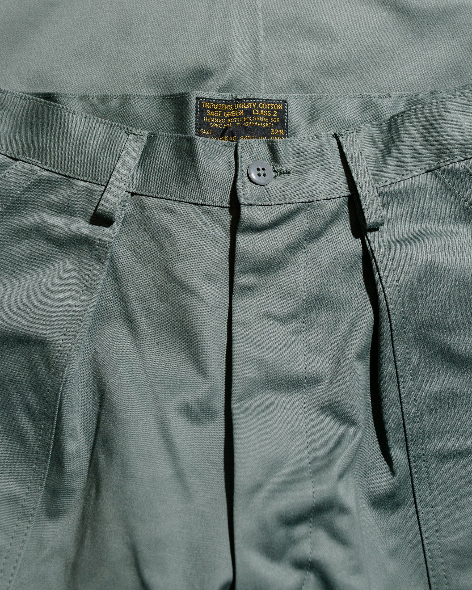 The Real McCoy's MP22103 Trousers, Utility, Cotton / USAF Sage Green - Image 5
