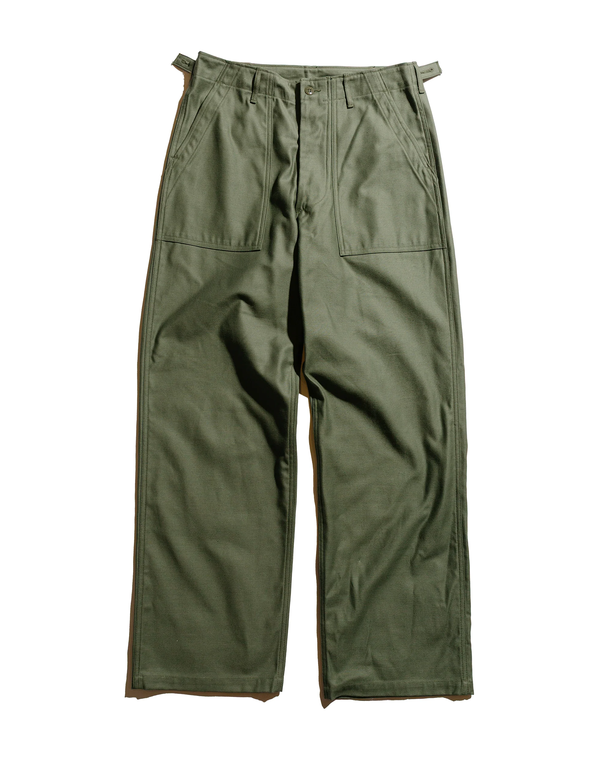 The Real McCoy's MP23003 Trousers, Men's, Cotton Sateen, OG-107 Olive