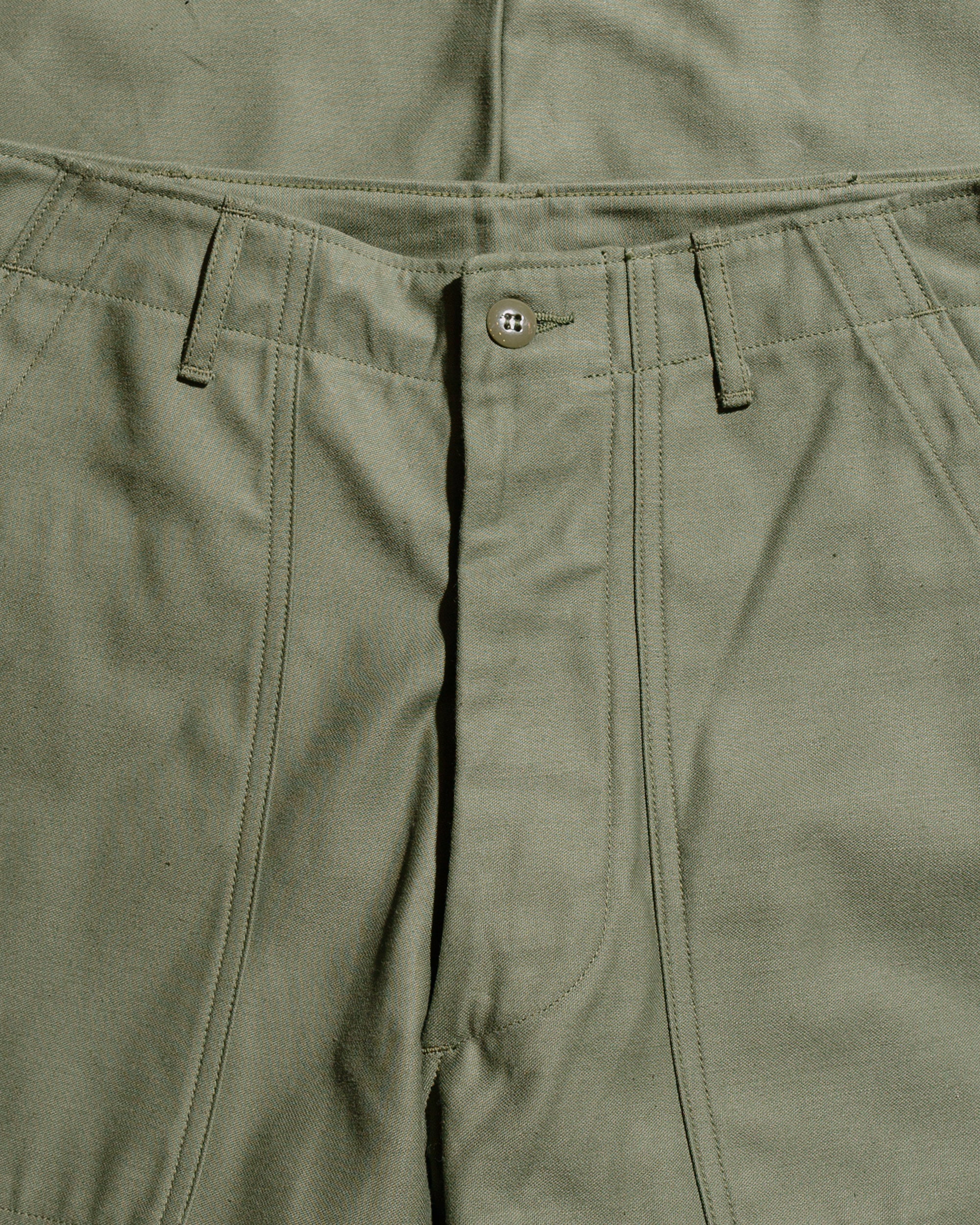 The Real McCoy's MP23003 Trousers, Men's, Cotton Sateen, OG-107 Olive - Image 5