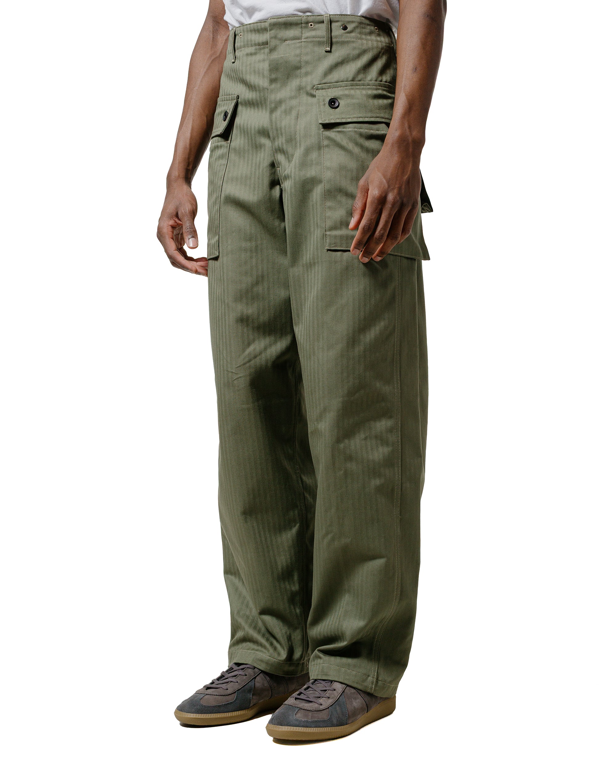 The Real McCoy's MP23006 P-44 Utility Trousers Sage Green - Image 2