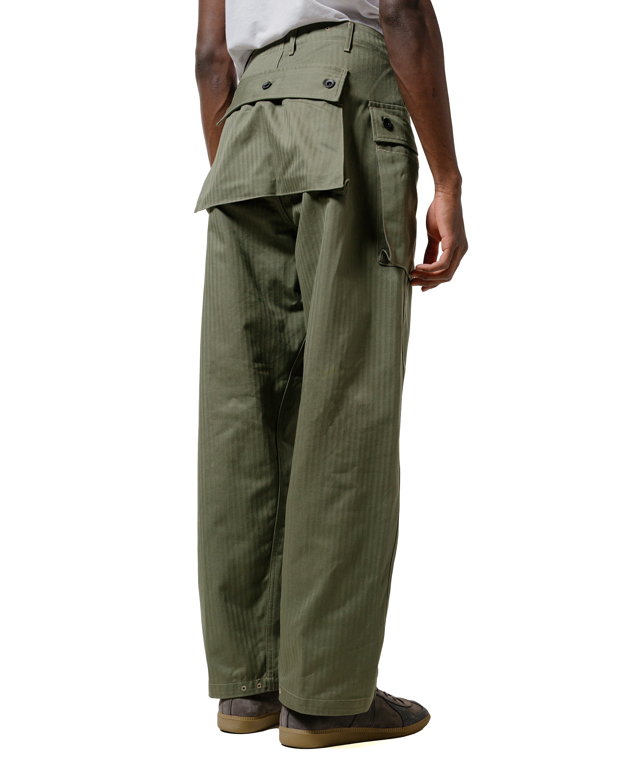 The Real McCoy's MP23006 P-44 Utility Trousers Sage Green - Image 3