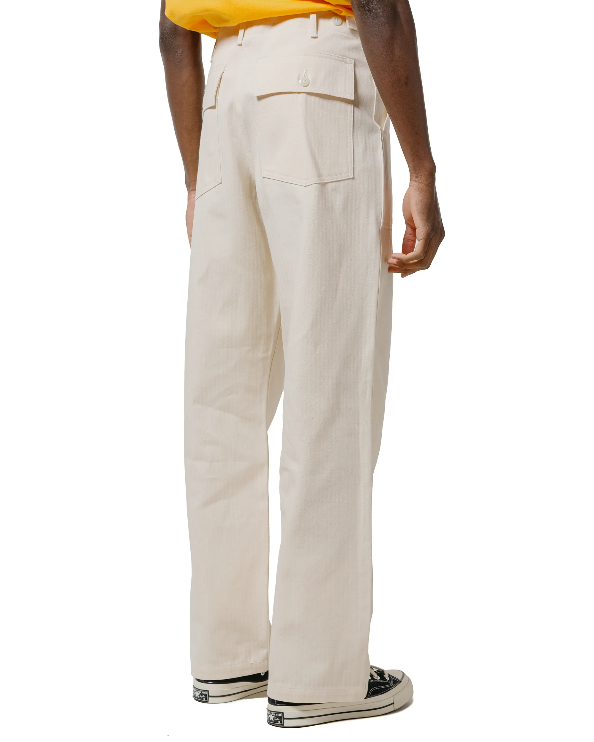 The Real McCoy's MP23017 Utility Trousers / White HBT Ecru - Image 3