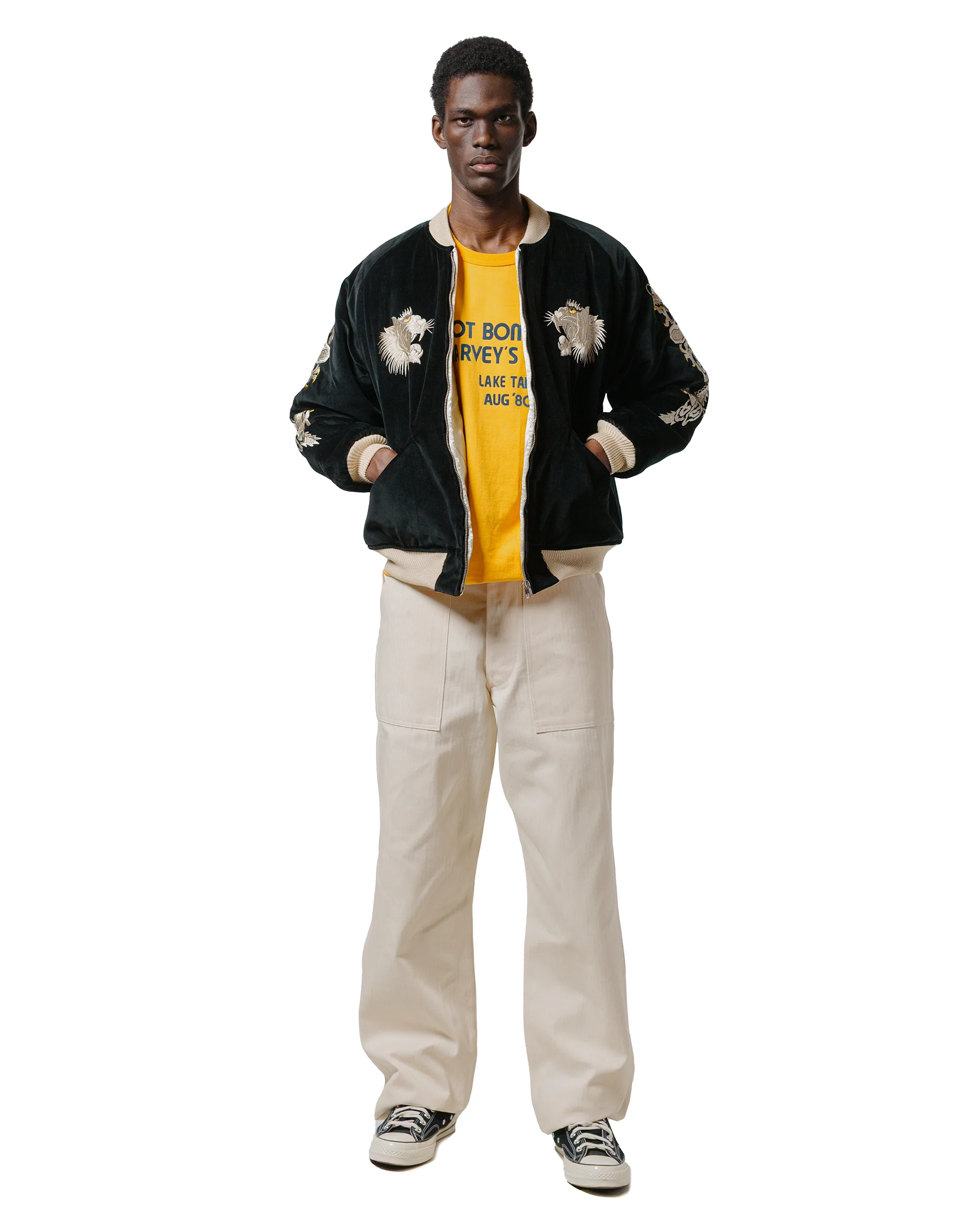The Real McCoy's MP23017 Utility Trousers / White HBT Ecru - Image 4