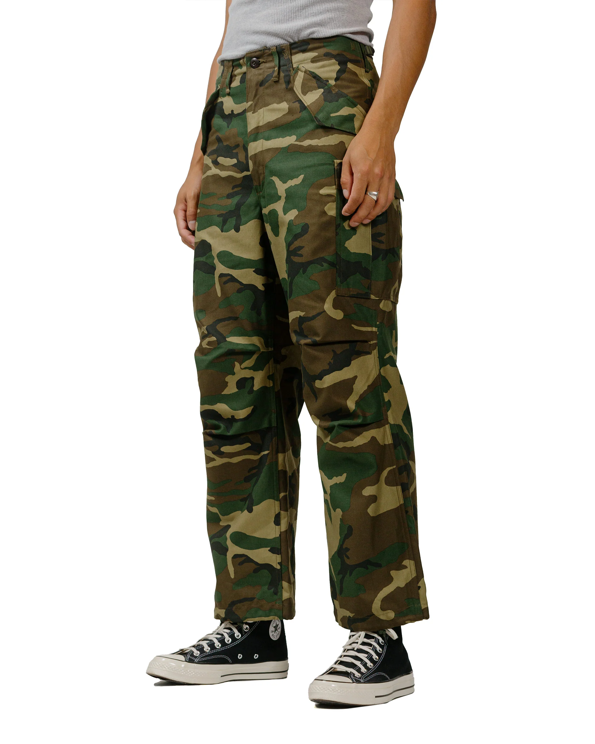 The Real McCoy's MP23101 Trousers, Men's, Field, M-65 / Woodland Olive - Image 2