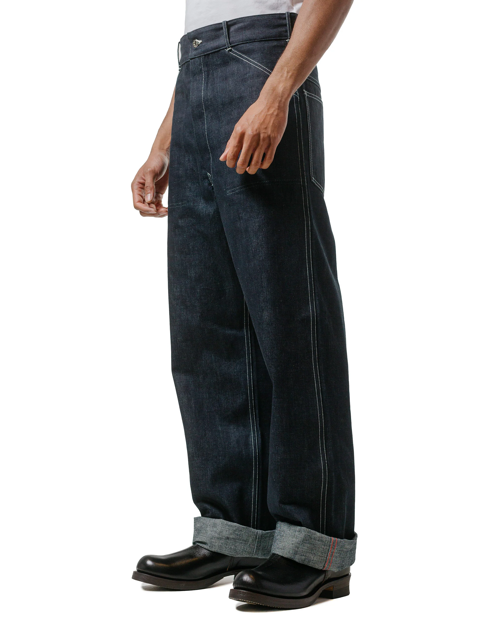 The Real McCoy's MP24005 WWII Denim Work Trousers Indigo - Image 2
