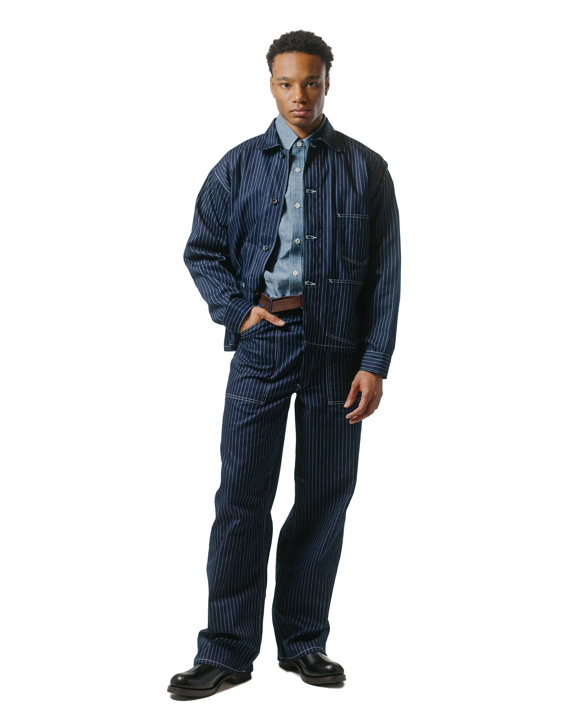 The Real McCoy's MP24007 Wabash Work Trousers Indigo - Image 4