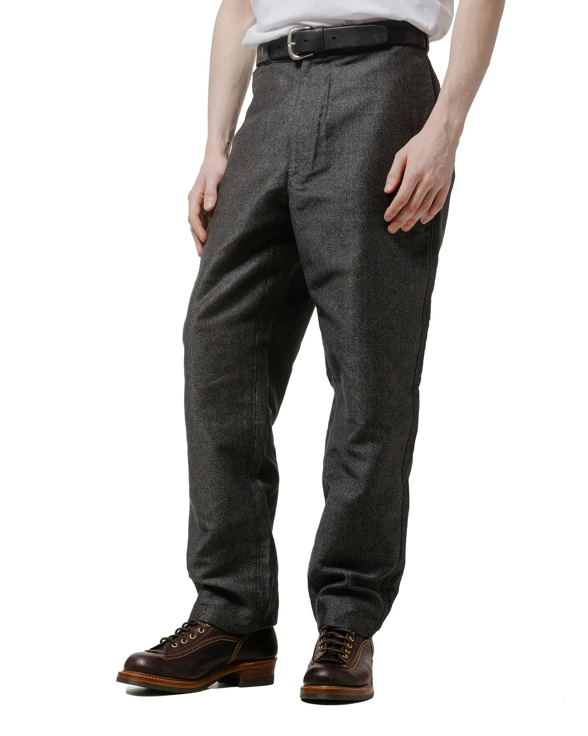 The Real McCoy's MP24101 Double Diamond Trousers / Printed Moleskin Salt & Pepper - Image 2