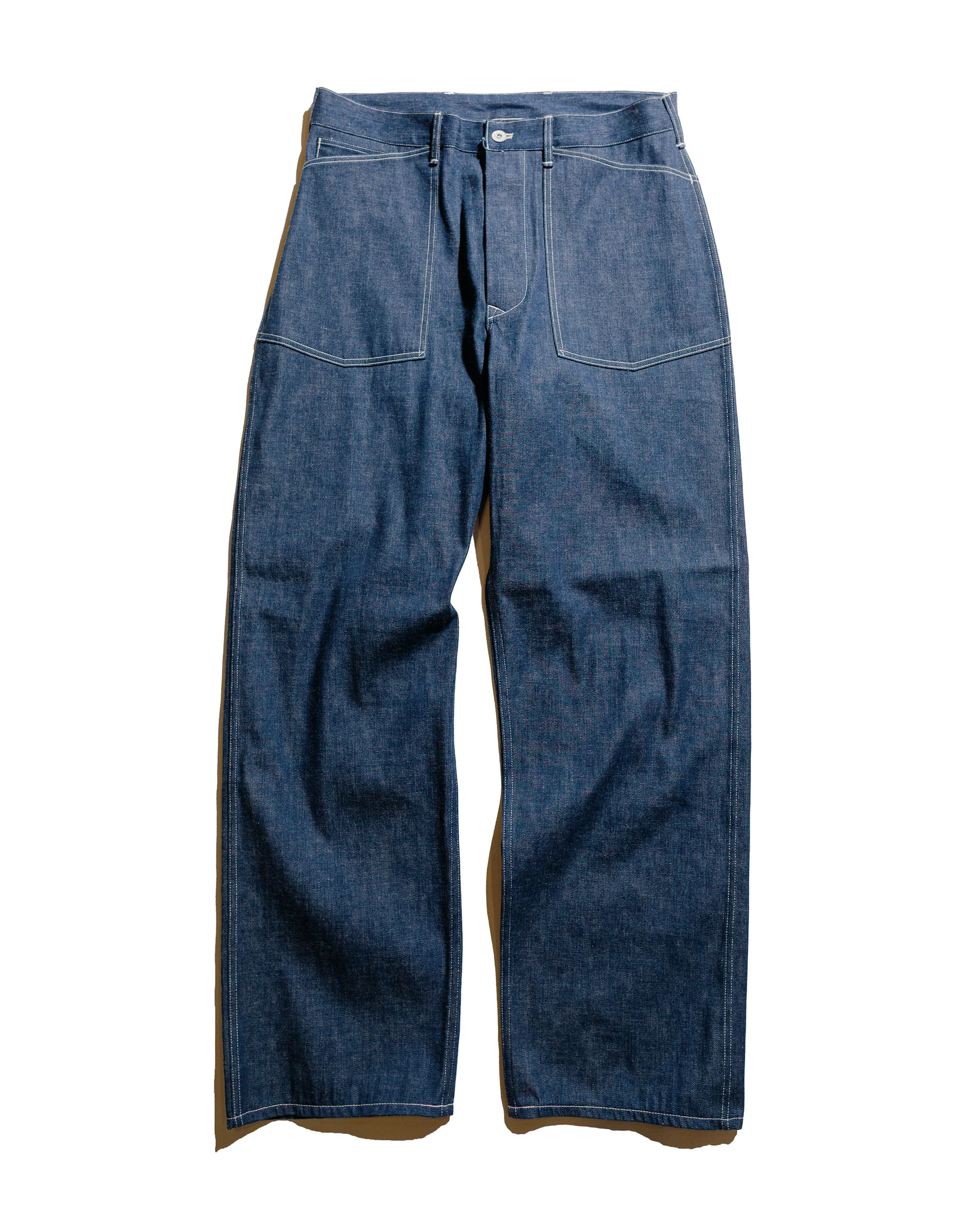 The Real McCoy's MP25002 Trousers, Working, Denim, Blue Indigo