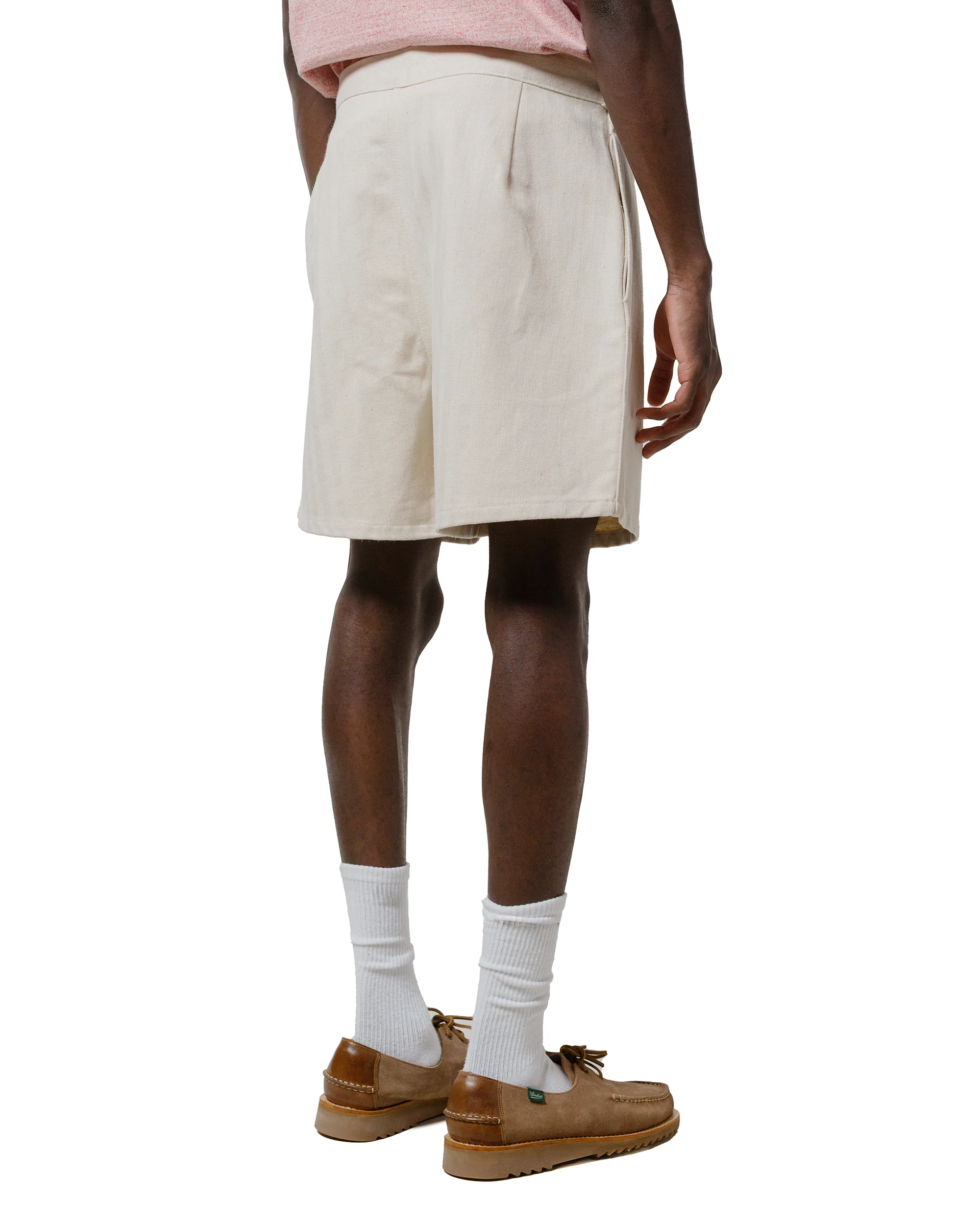 The Real McCoy's MP25014 Belted Shorts / Cotton-Hemp Beige - Image 3