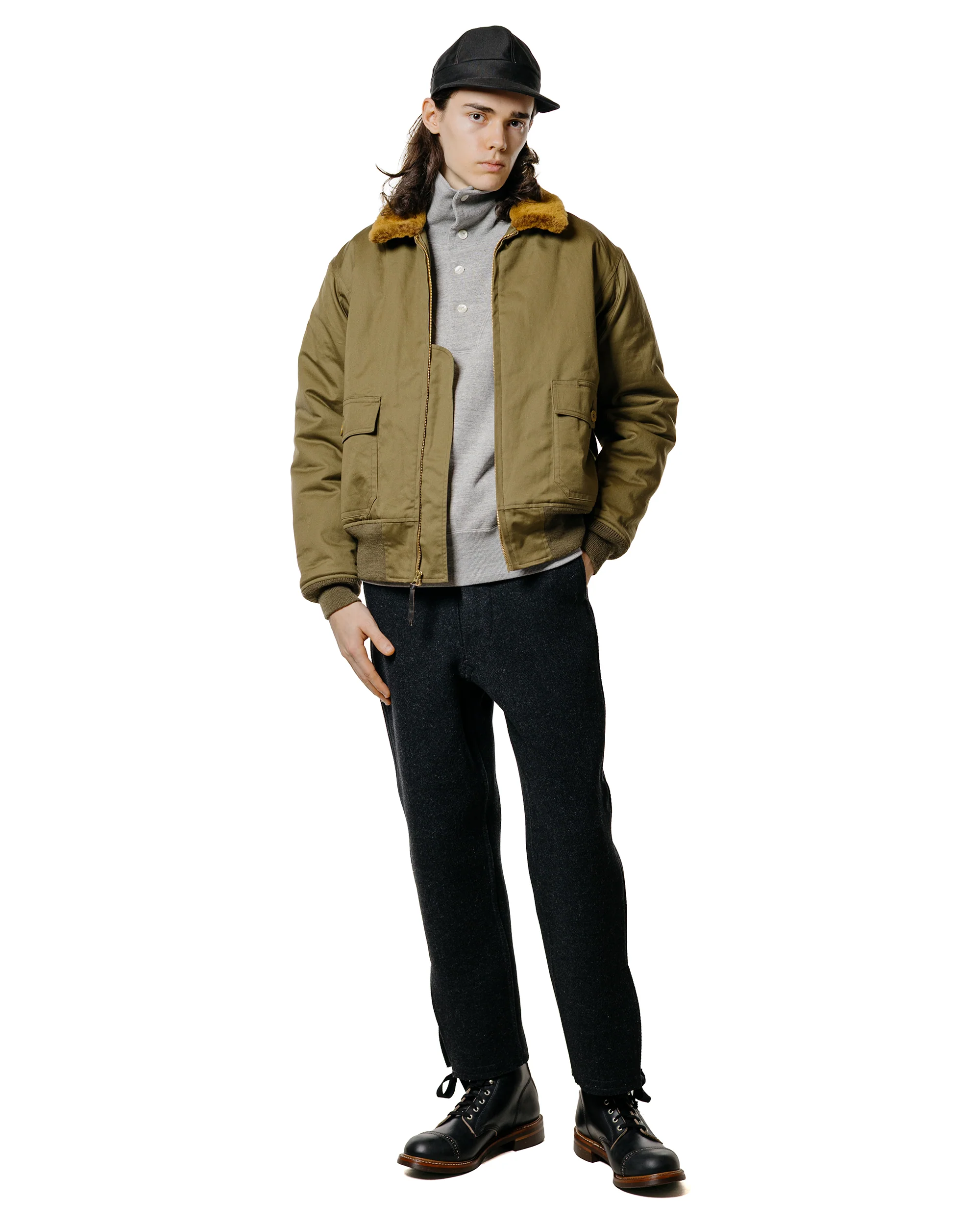 The Real McCoy's MP25104 U.S. Navy Submarine Trousers Charcoal - Image 4