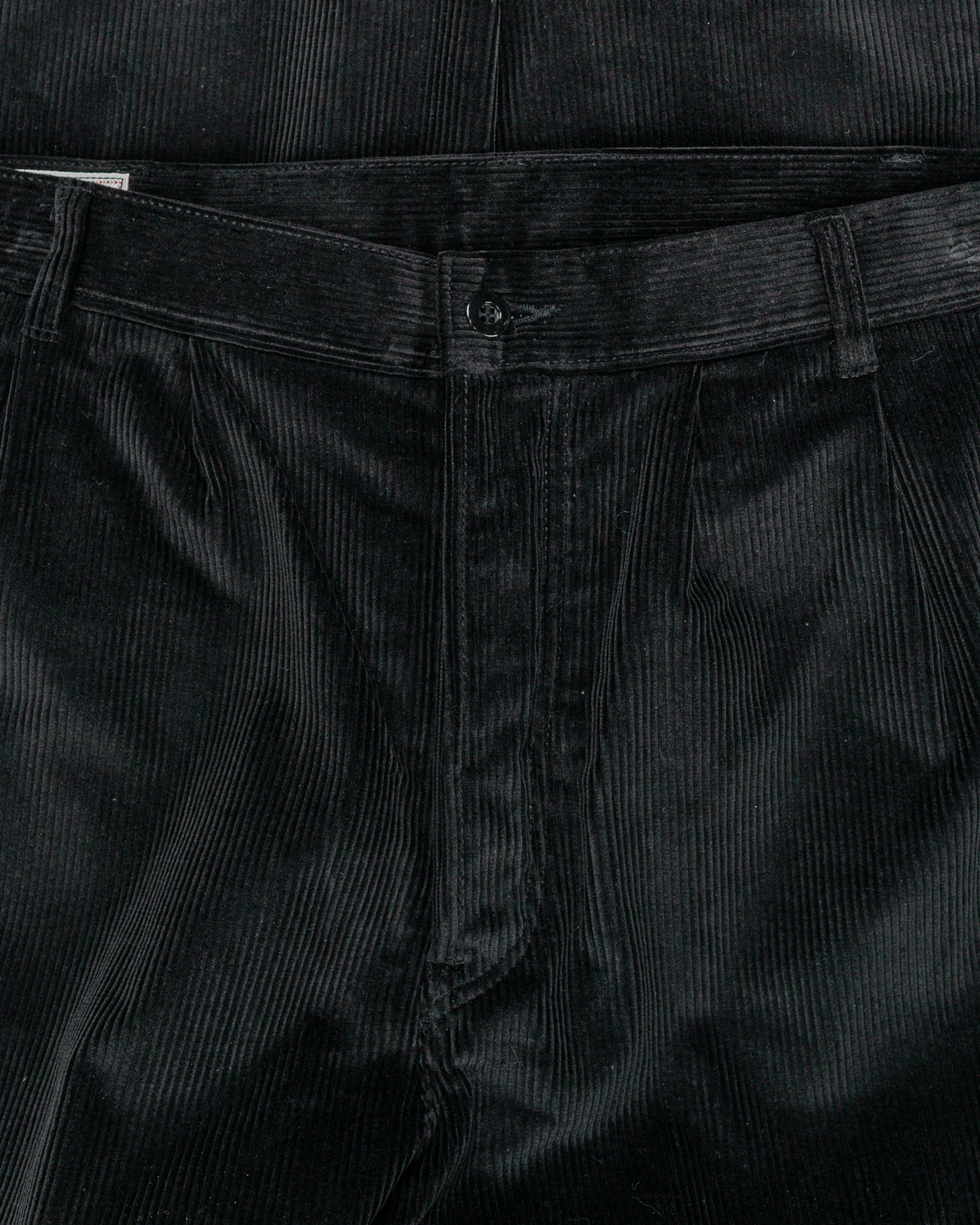The Real McCoy's MP25105 Double-Pleat Corduroy Trousers Black - Image 5