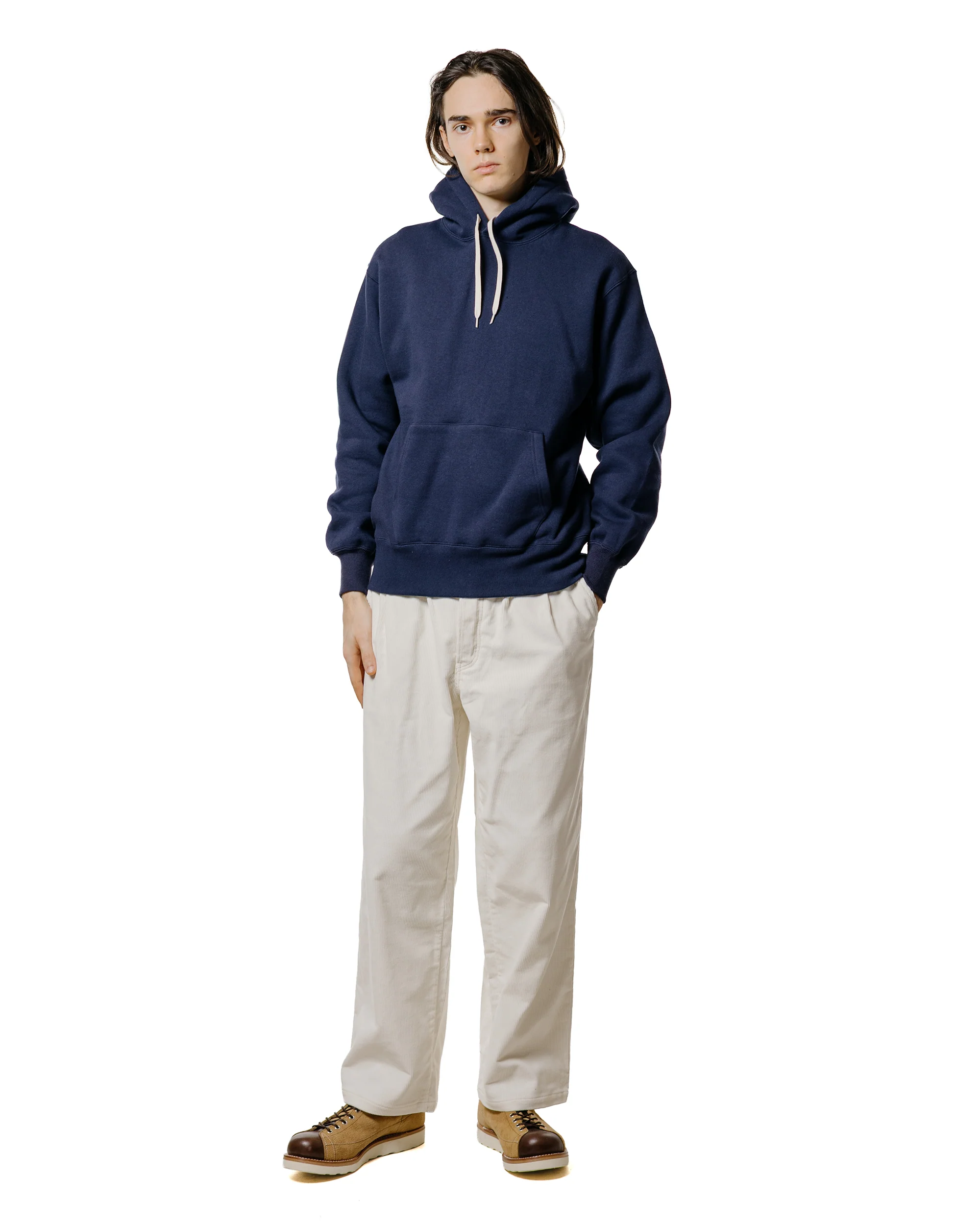 The Real McCoy's MP25105 Double-Pleat Corduroy Trousers White - Image 4