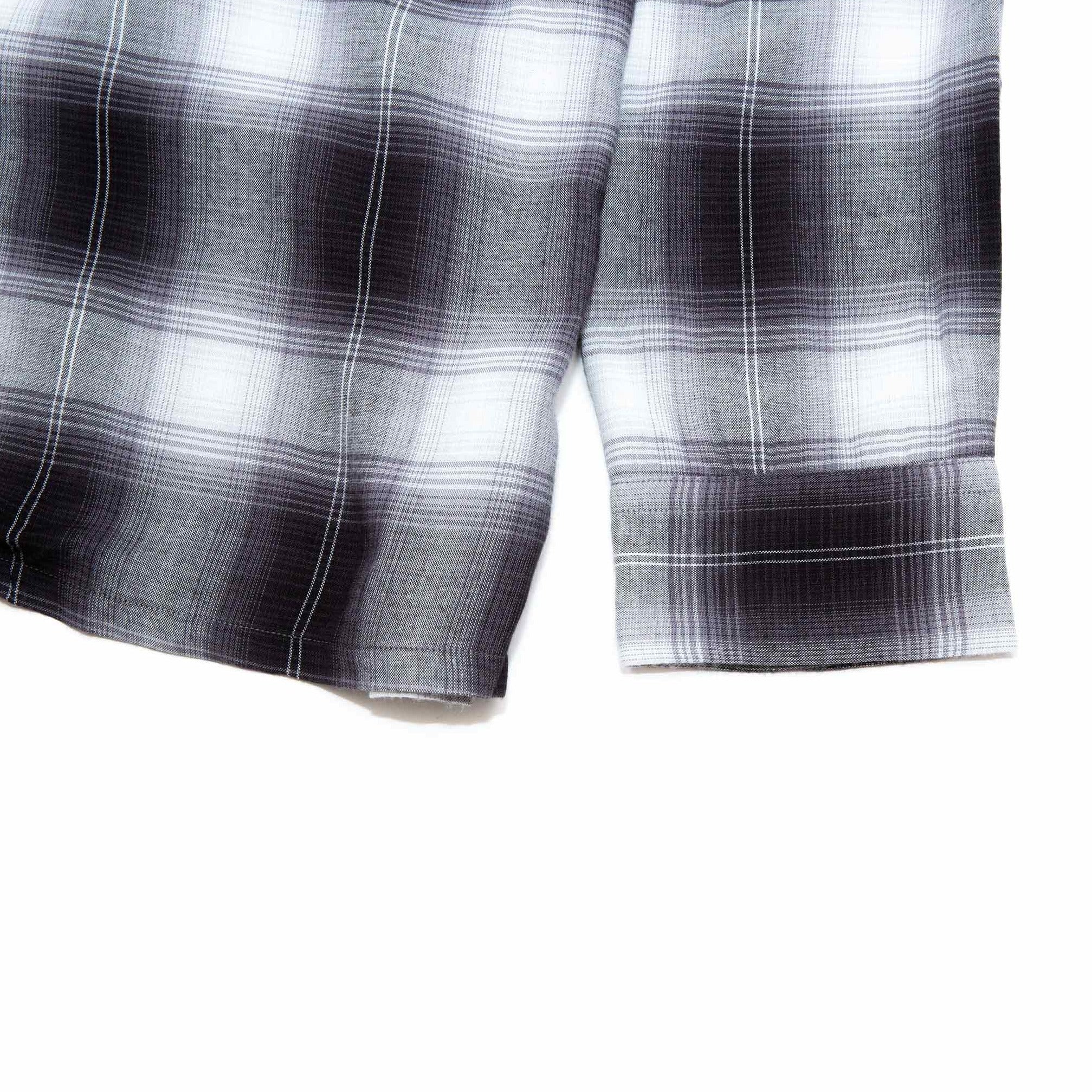 The Real McCoy's MS20102 Shadow Check Rayon Shirt Silver Grey - Image 5