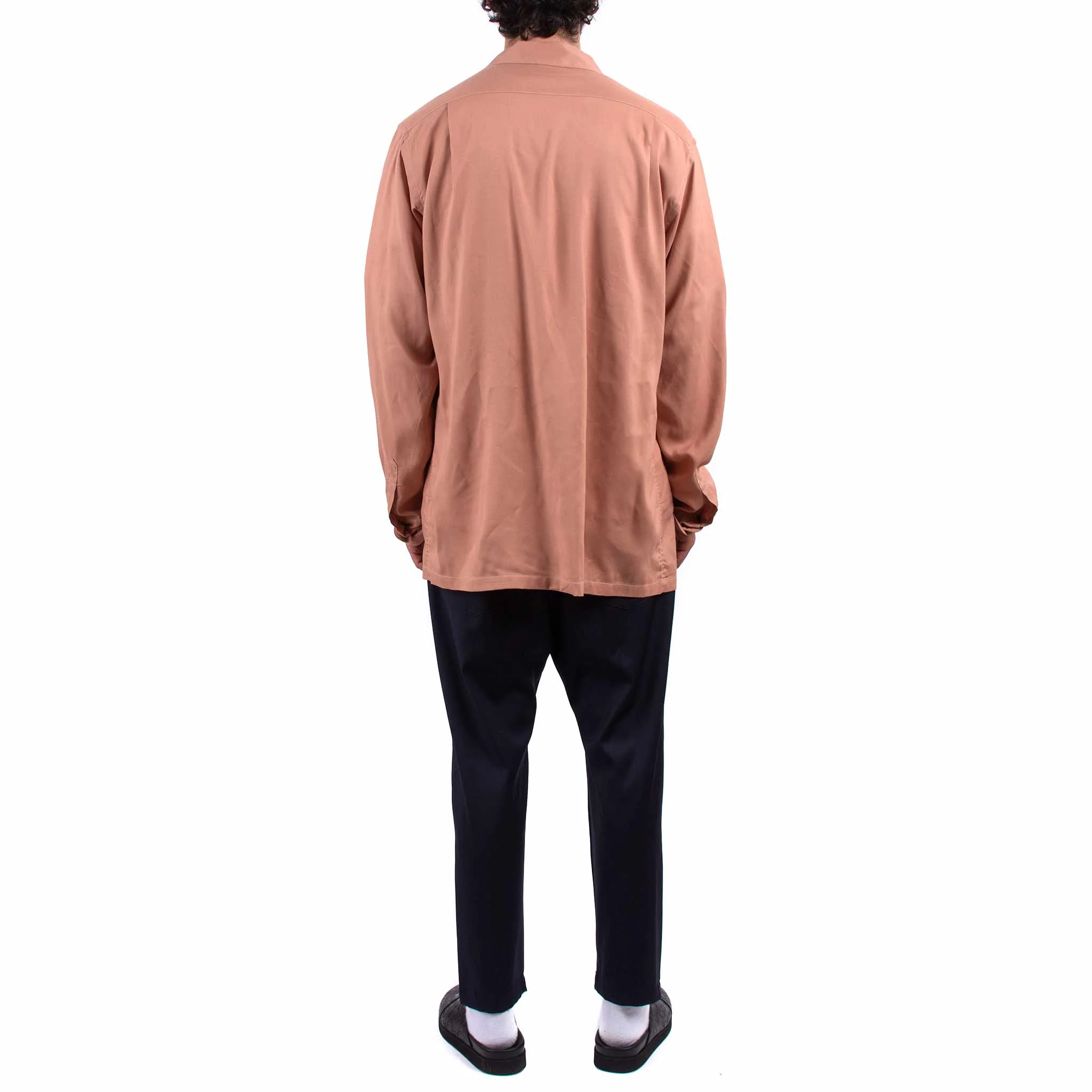 The Real McCoy's MS21009 Open Collar Rayon Shirt Pink - Image 3
