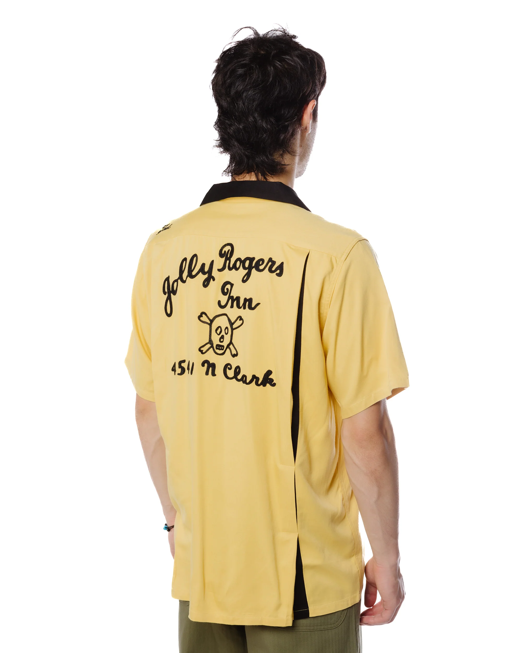 The Real McCoy's MS22002 Rayon Bowling Shirt / Jolly Roger Yellow - Image 4