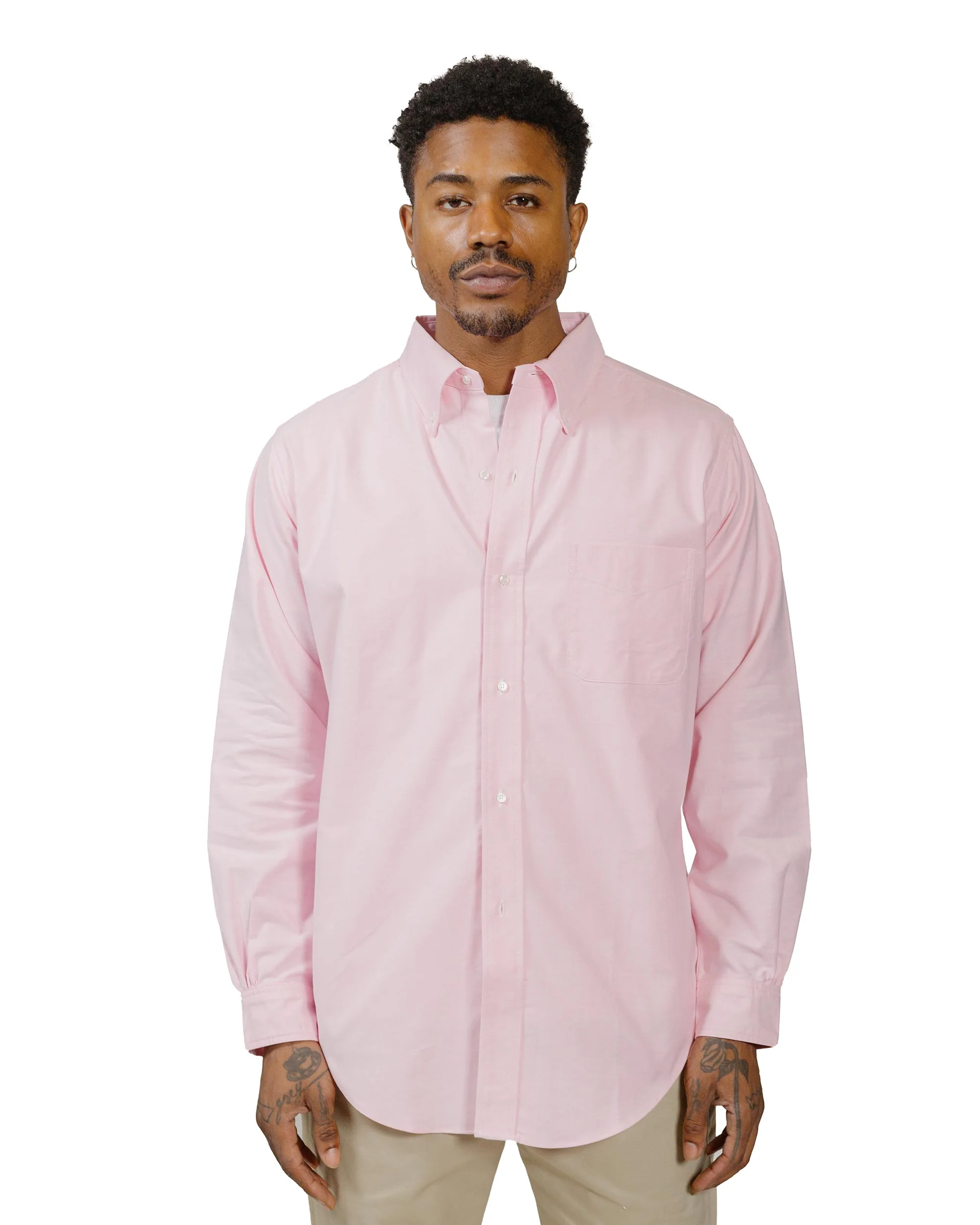 The Real McCoy's MS22008 Joe McCoy Button Down Shirt Pink - Image 2