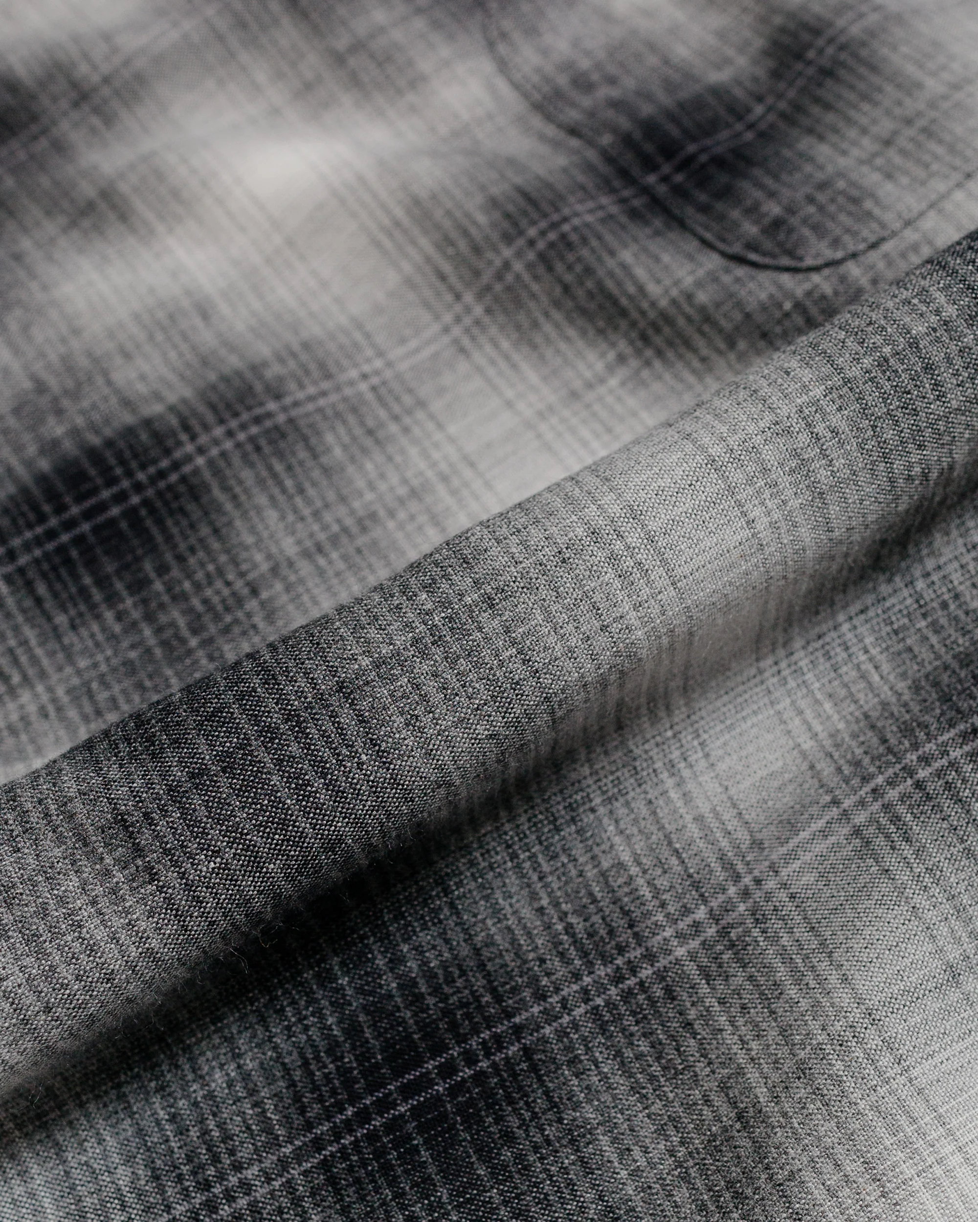 The Real McCoy's MS24006 Ombre Cotton Rayon Open Collar Shirt Gray - Image 5