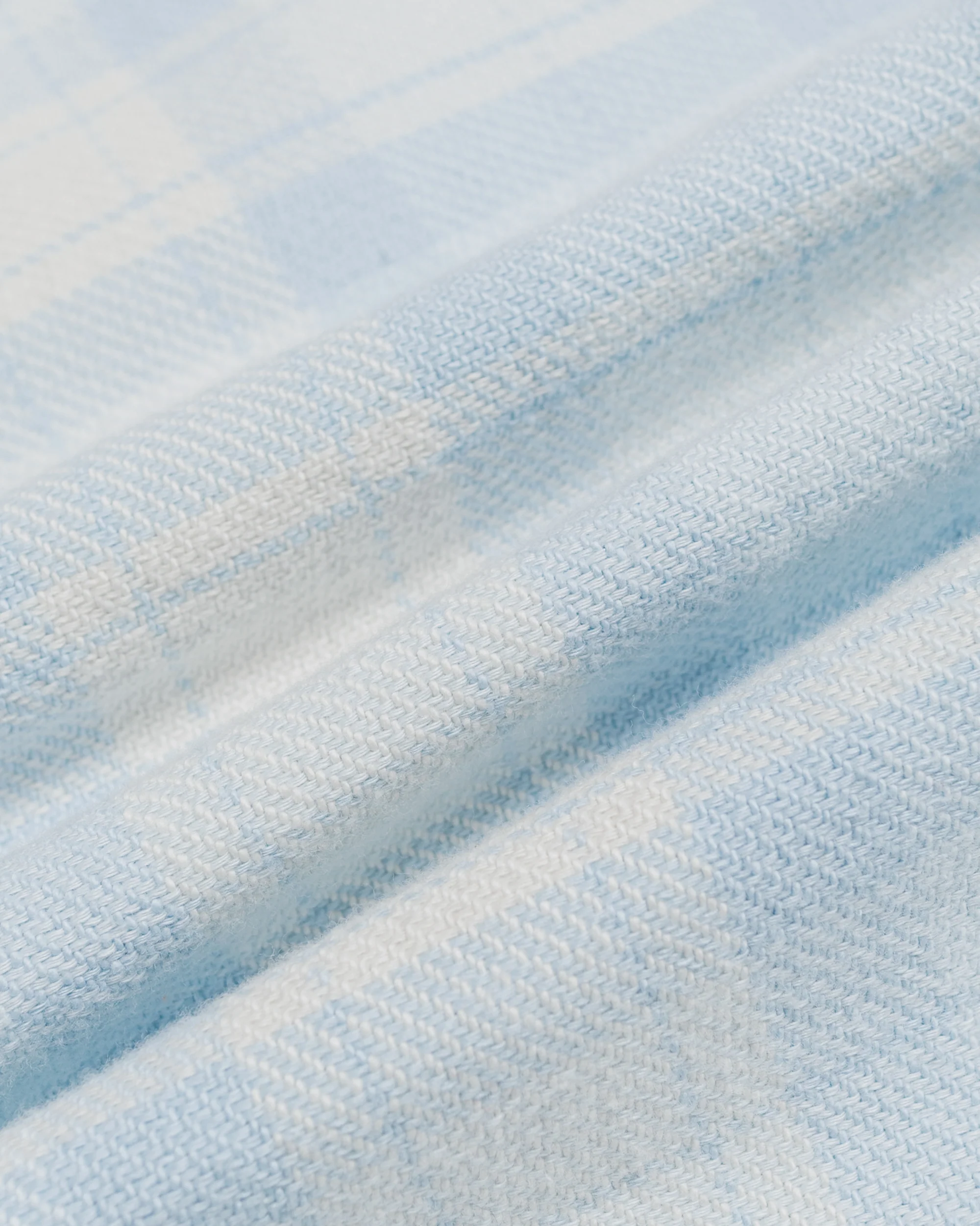 The Real McCoy's MS24007 8HU Block Check Summer Flannel Shirt Light Blue - Image 5
