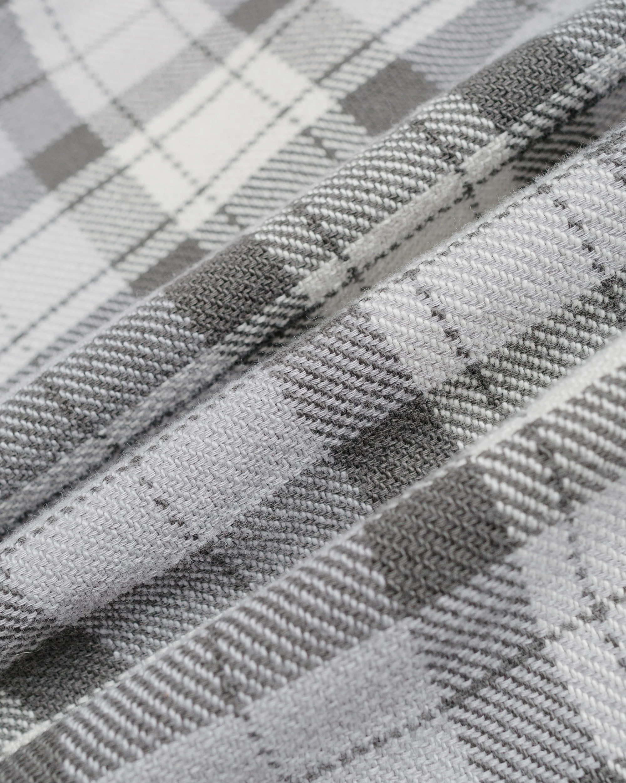 The Real McCoy's MS24007 8HU Block Check Summer Flannel Shirt Snow Gray - Image 5