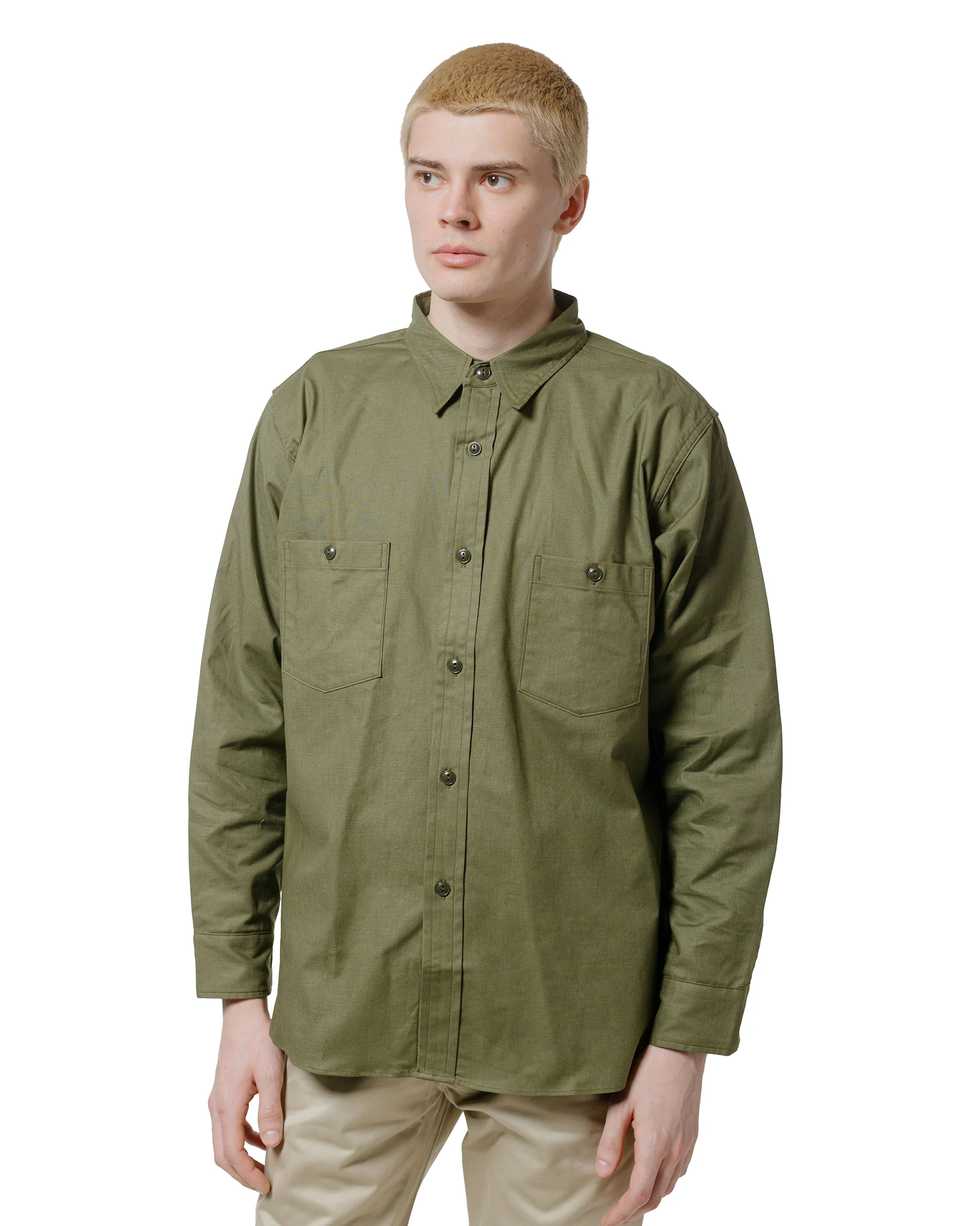 The Real McCoy's MS24101 N-3 Shirt L/S (Modify) Olive - Image 2