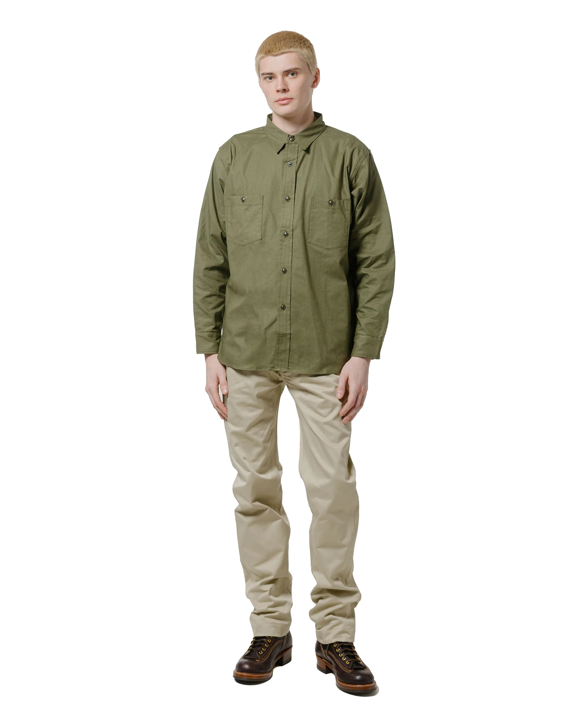 The Real McCoy's MS24101 N-3 Shirt L/S (Modify) Olive - Image 4