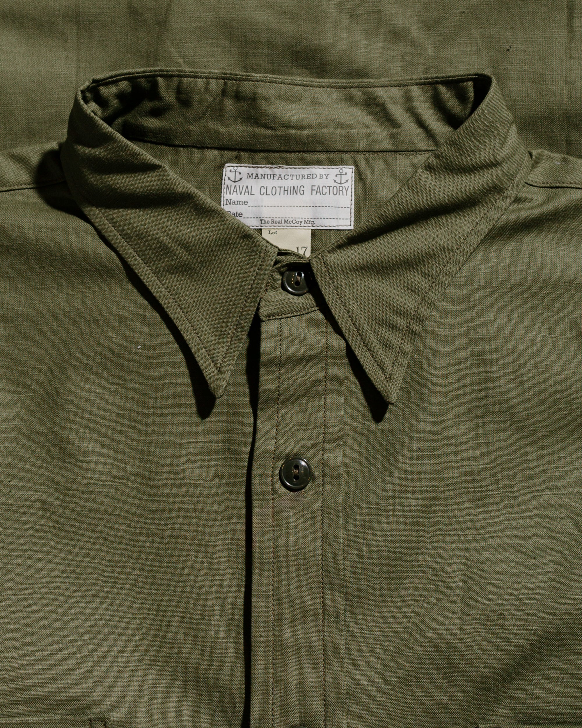 The Real McCoy's MS24101 N-3 Shirt L/S (Modify) Olive - Image 5