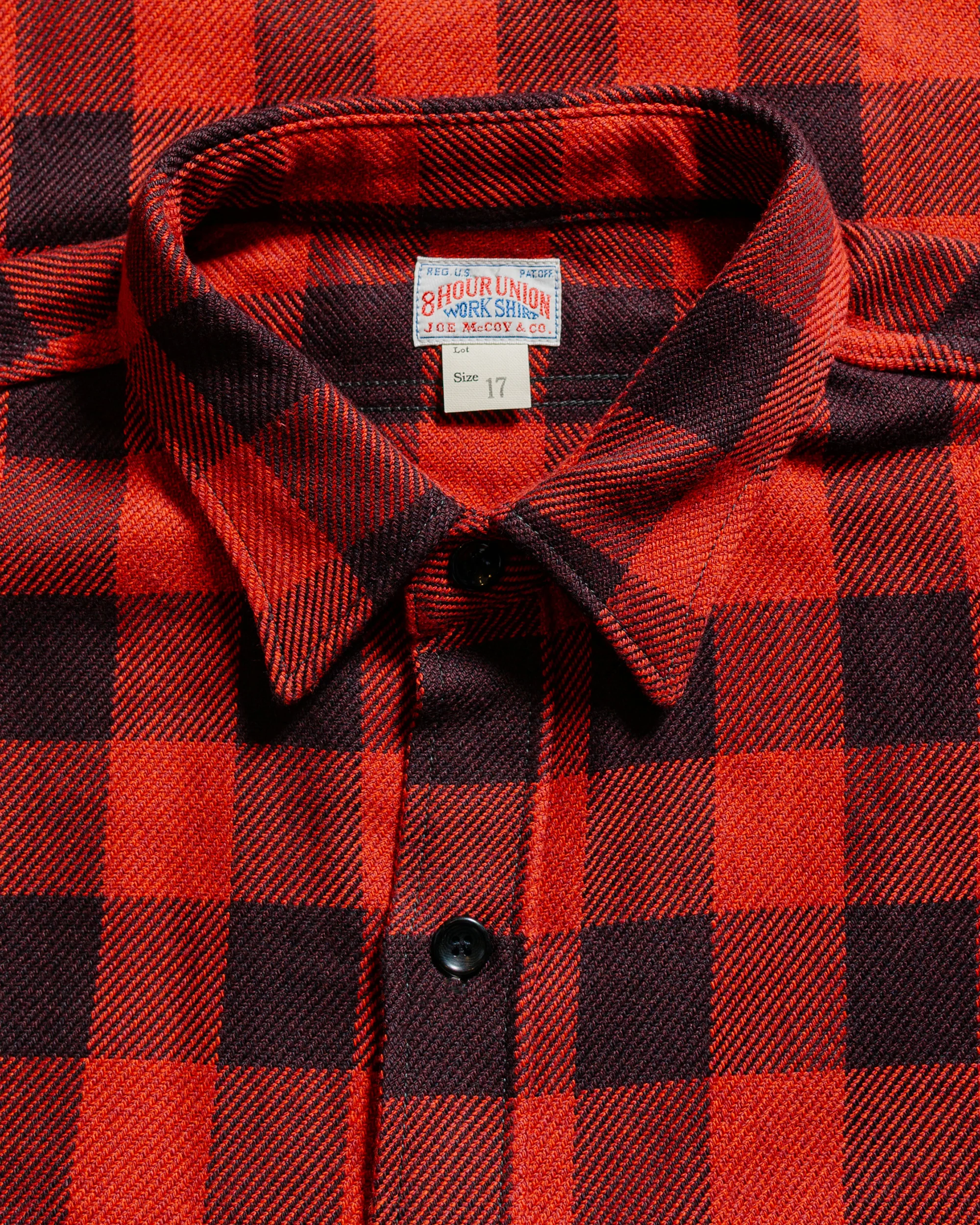 The Real McCoy's MS24102 8HU Twisted-Yarn Buffalo Check Flannel Shirt Red/Black - Image 5