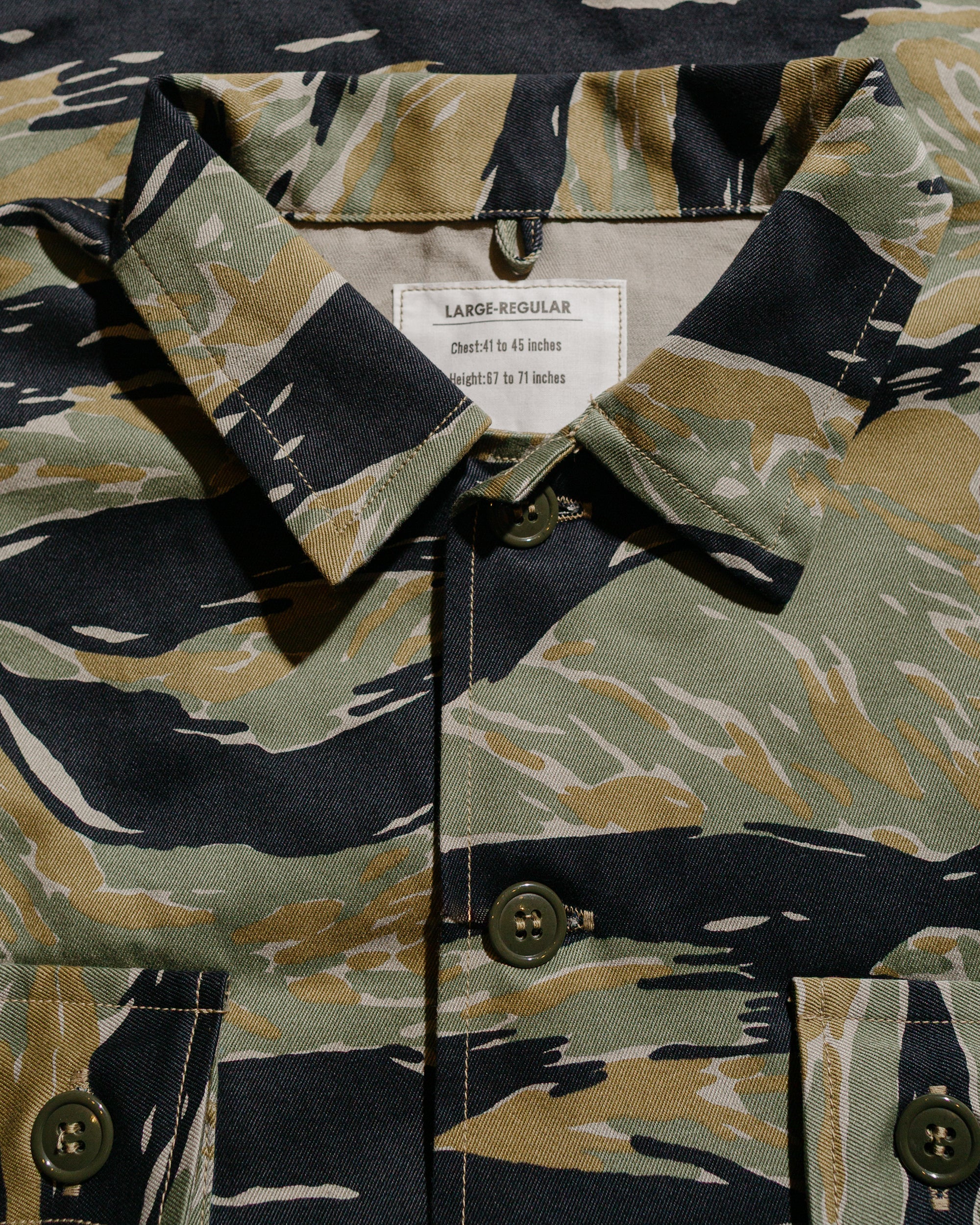 The Real McCoy's MS25001 Tiger Camouflage Shirt / Tadpole Green - Image 5