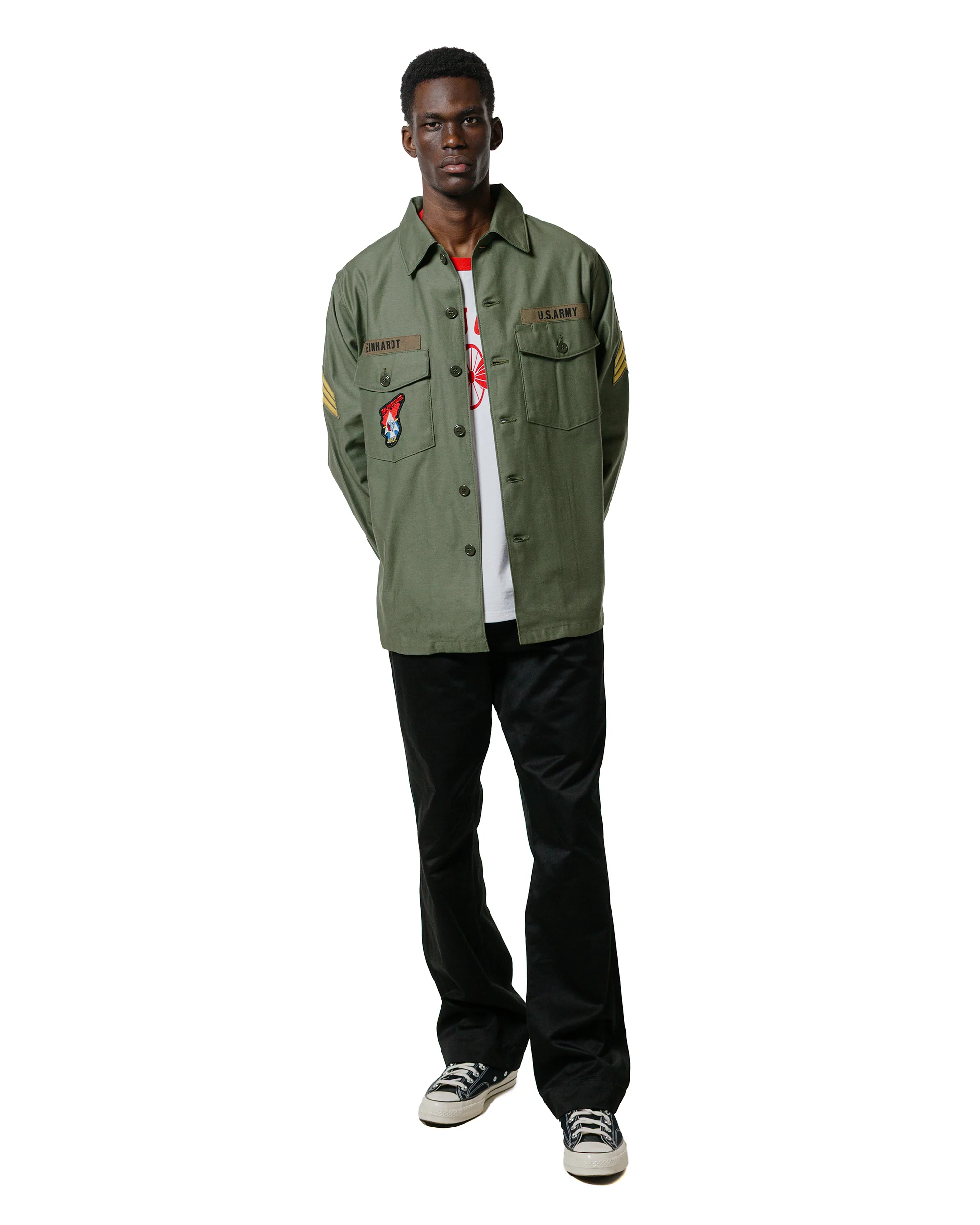 The Real McCoy's MS25002 OG-107 Utility Shirt / Imjin Scouts Olive - Image 4