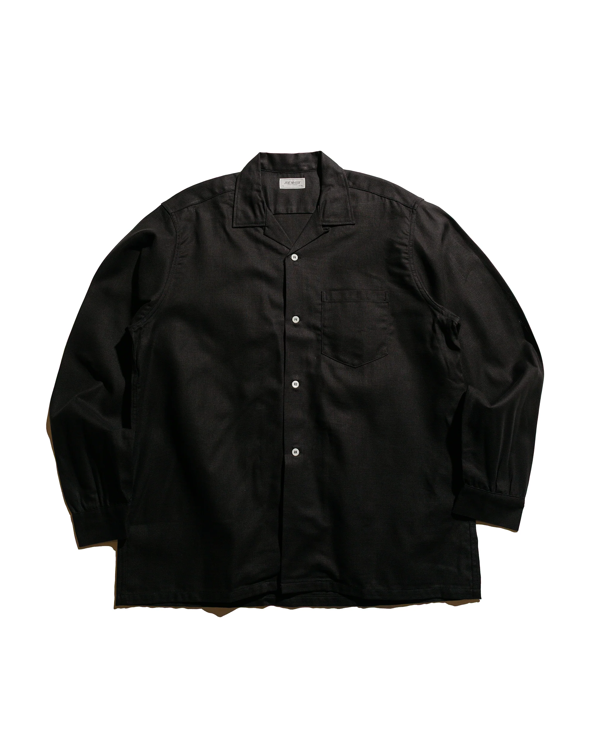 The Real McCoy's MS25010 Joe McCoy Panama Shirt L/S Black