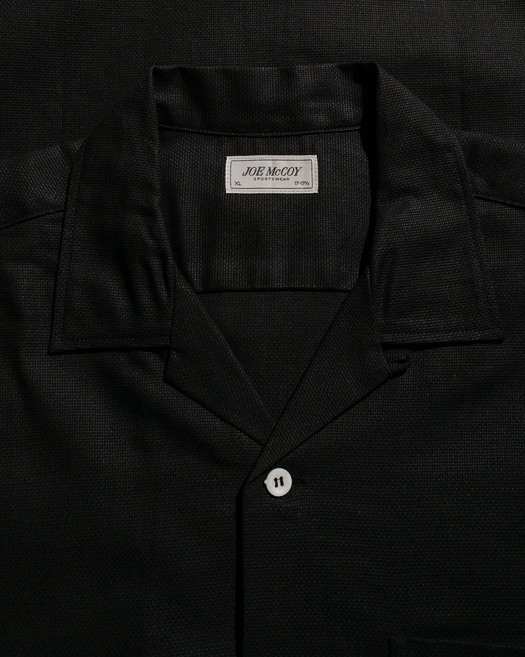 The Real McCoy's MS25010 Joe McCoy Panama Shirt L/S Black - Image 5