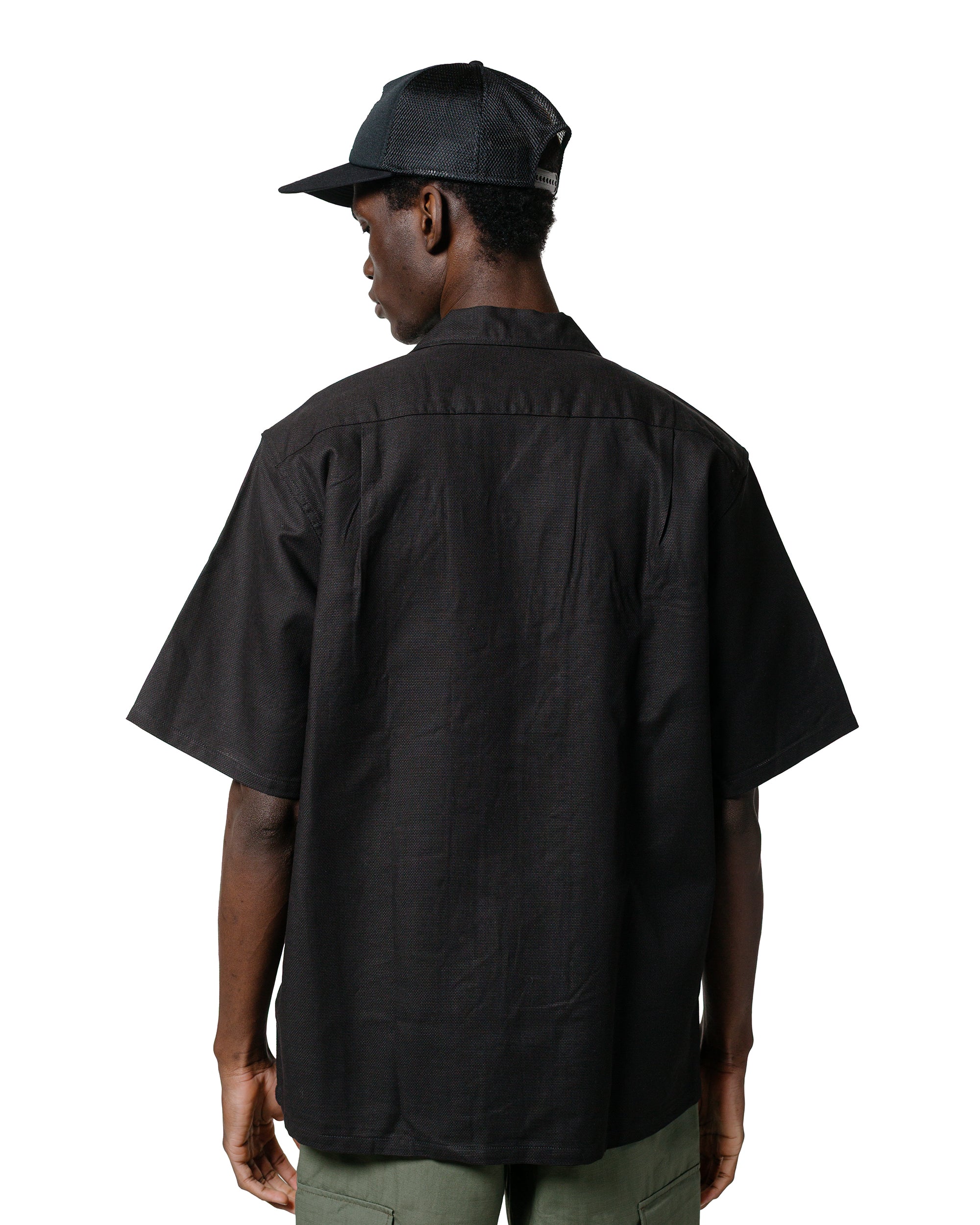 The Real McCoy's MS25011 Joe McCoy Panama Shirt S/S Black - Image 3