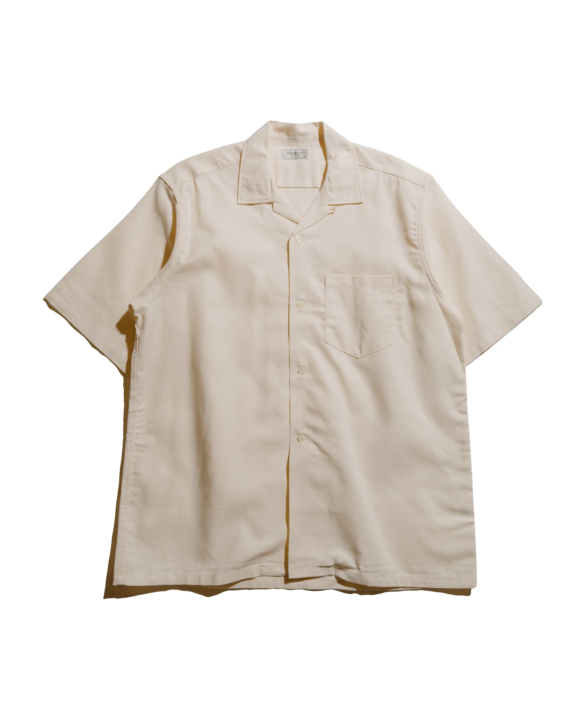 The Real McCoy's MS25011 Joe McCoy Panama Shirt S/S Milk