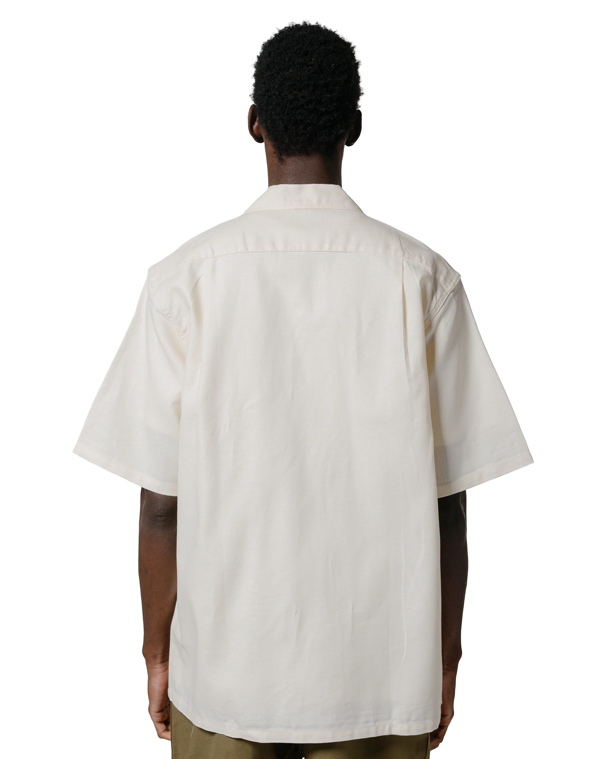 The Real McCoy's MS25011 Joe McCoy Panama Shirt S/S Milk - Image 3