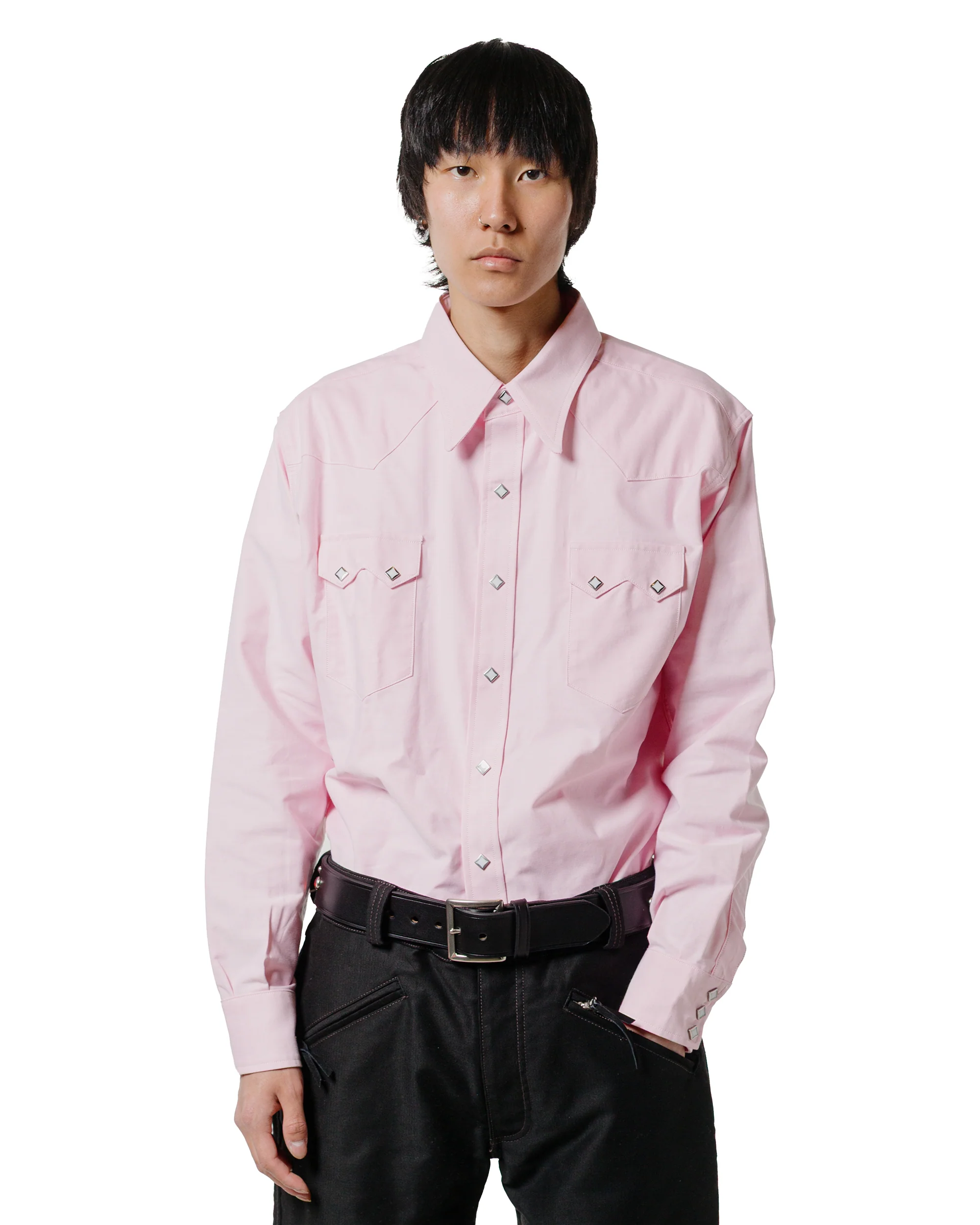 The Real McCoy's MS25012 Oxford Western Shirt / Sawtooth Pink - Image 2