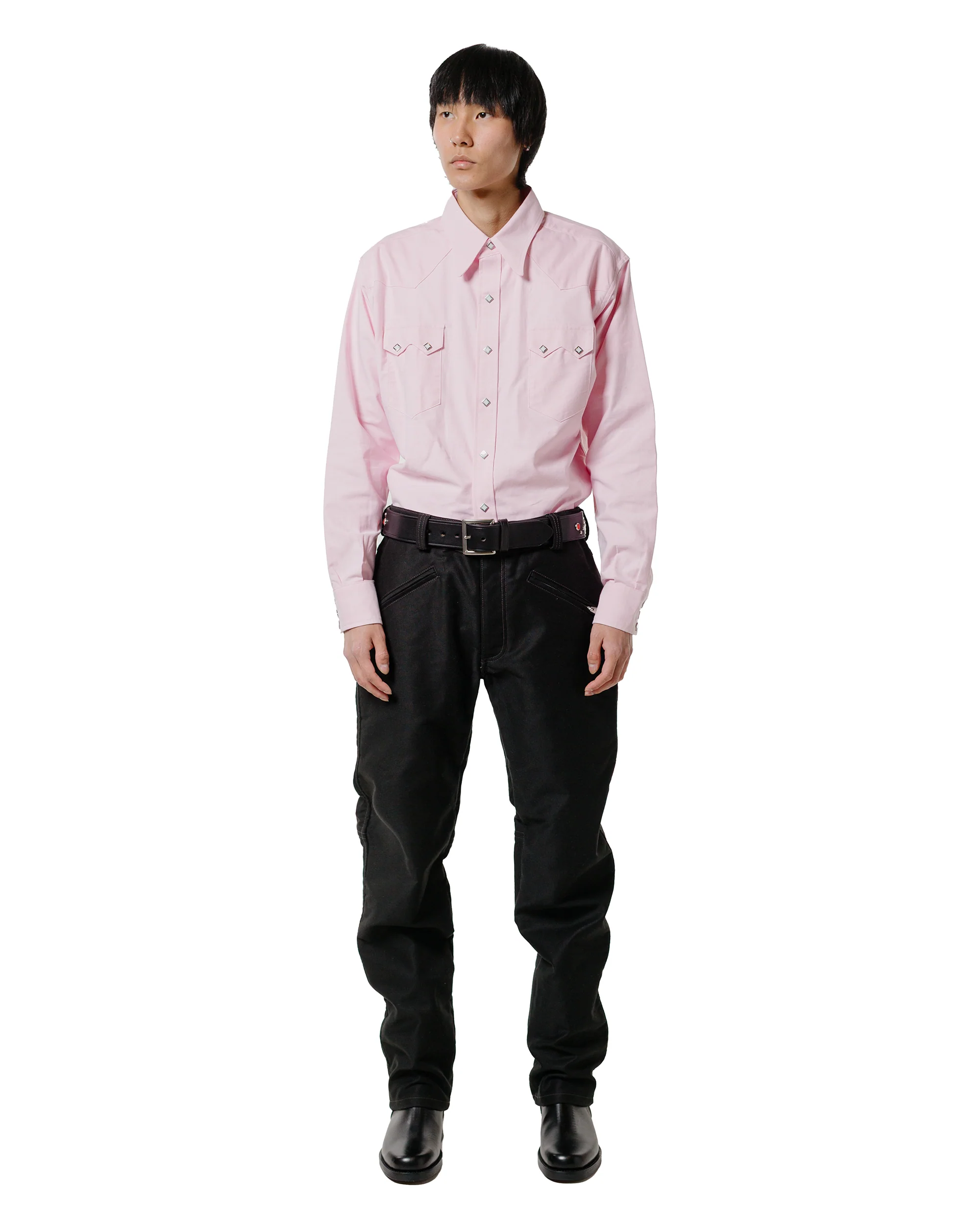 The Real McCoy's MS25012 Oxford Western Shirt / Sawtooth Pink - Image 4