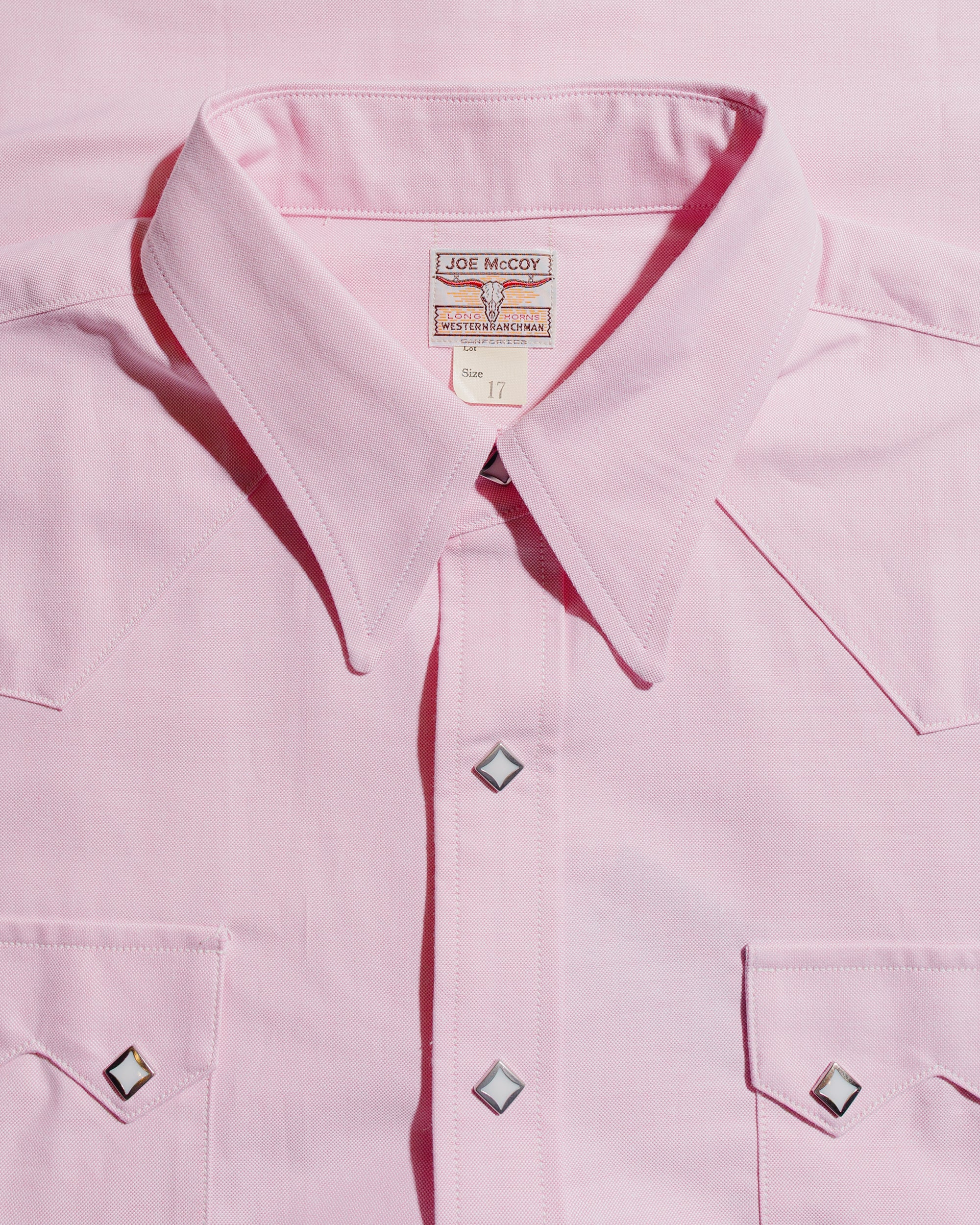 The Real McCoy's MS25012 Oxford Western Shirt / Sawtooth Pink - Image 5