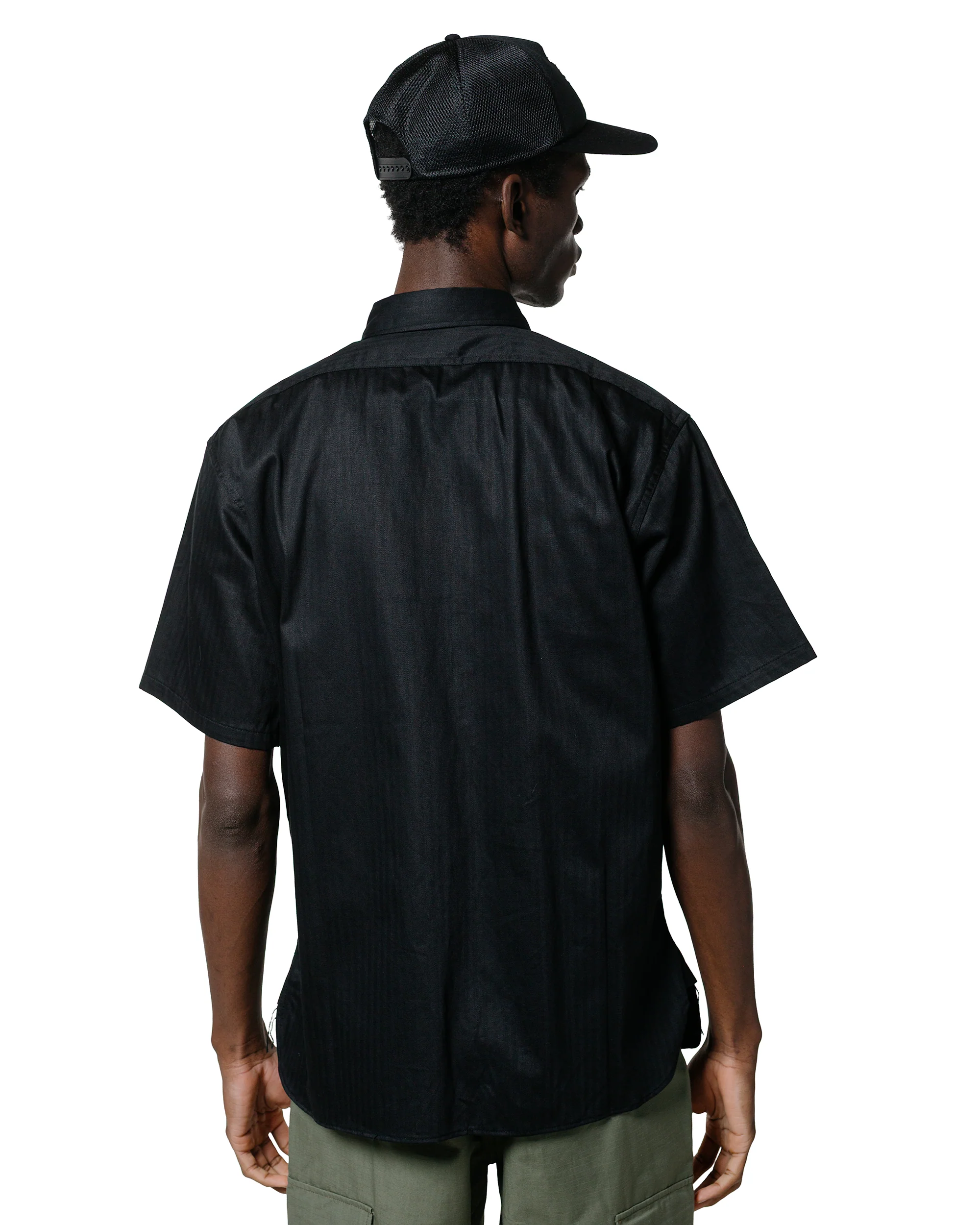 The Real McCoy's MS25013 8HU HBT Work Shirt S/S Black - Image 3