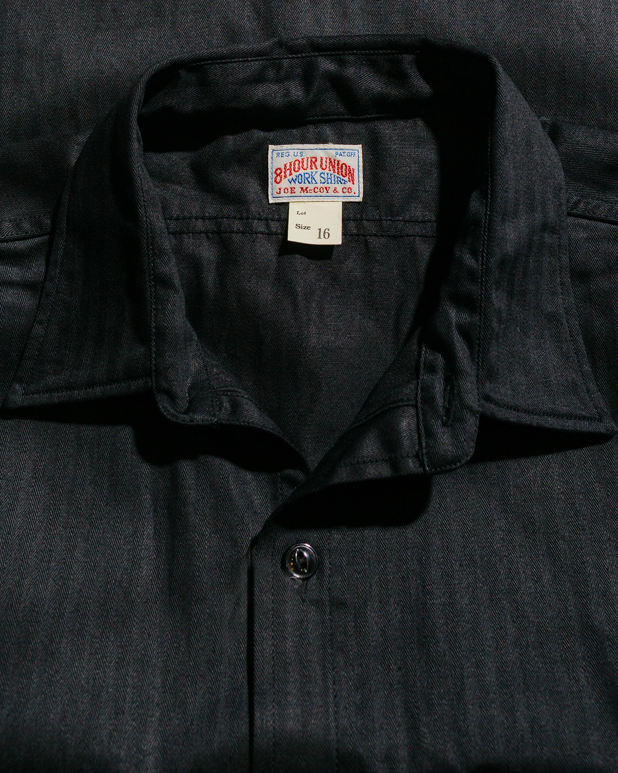 The Real McCoy's MS25013 8HU HBT Work Shirt S/S Black - Image 5