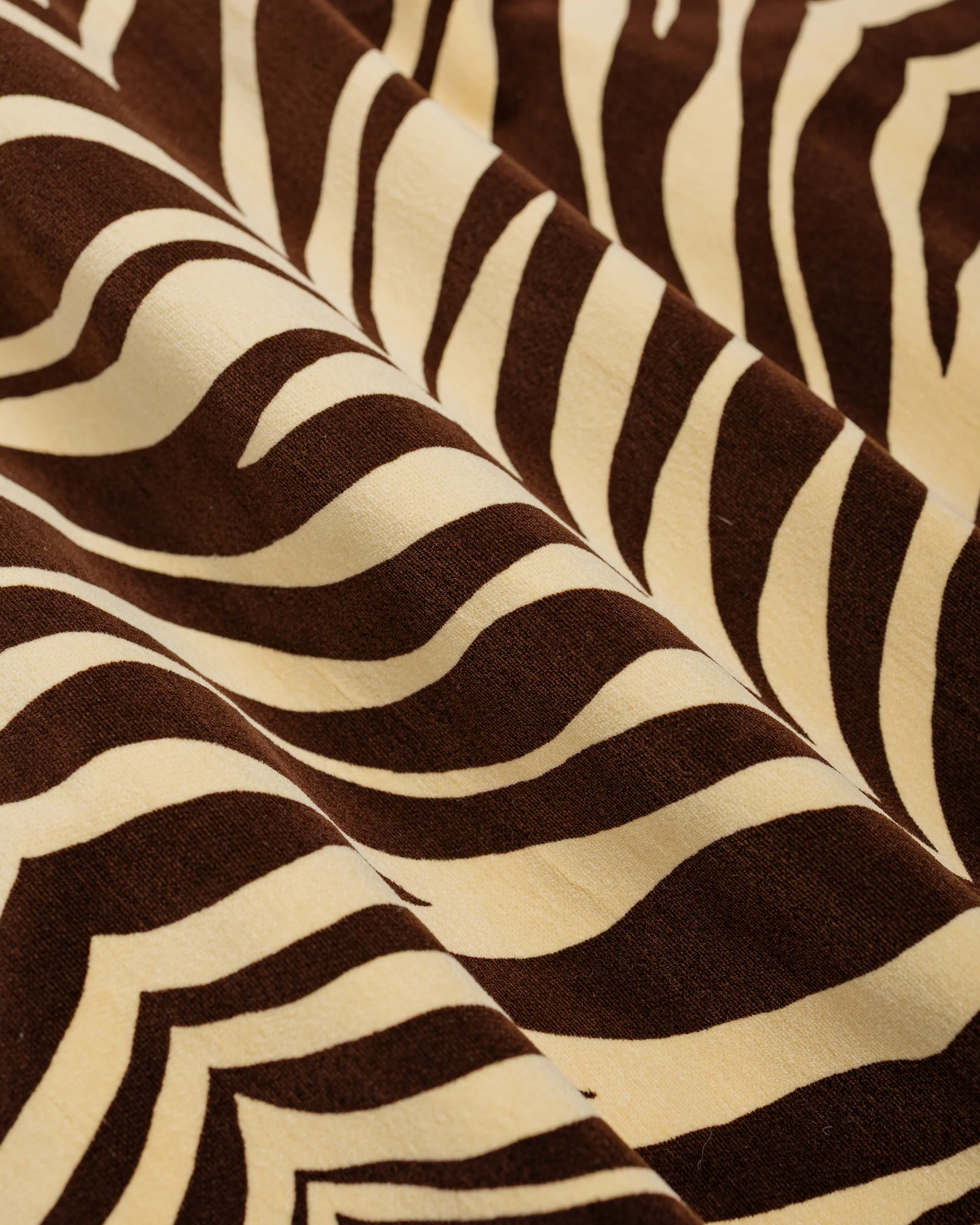 The Real McCoy's MS25108 Printed Velour Open-Collar Shirt Zebra Print - Image 6