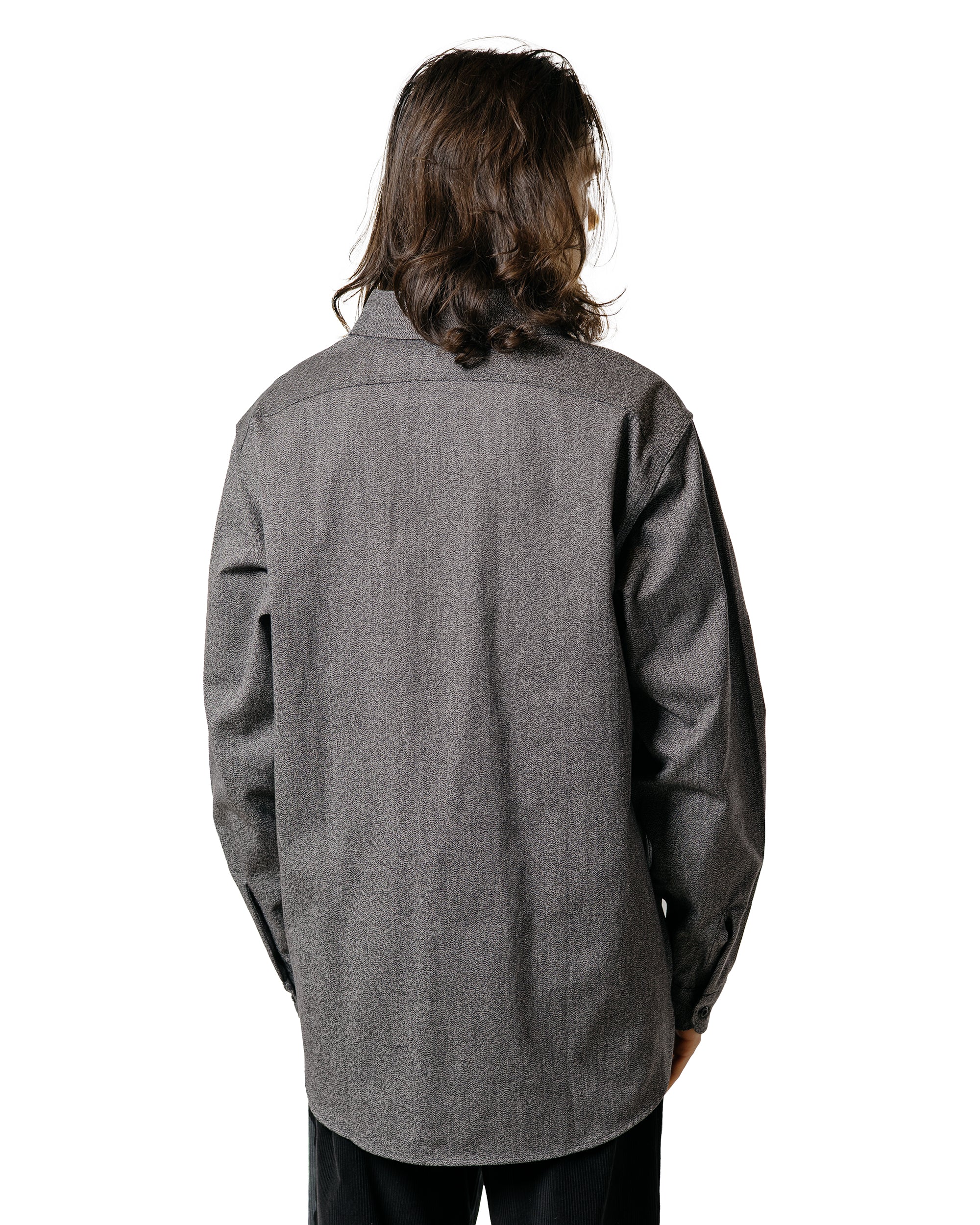 The Real McCoy's MS25109 8HU Cigarette Pocket Mock-Twist Chambray Work Shirt Black - Image 3